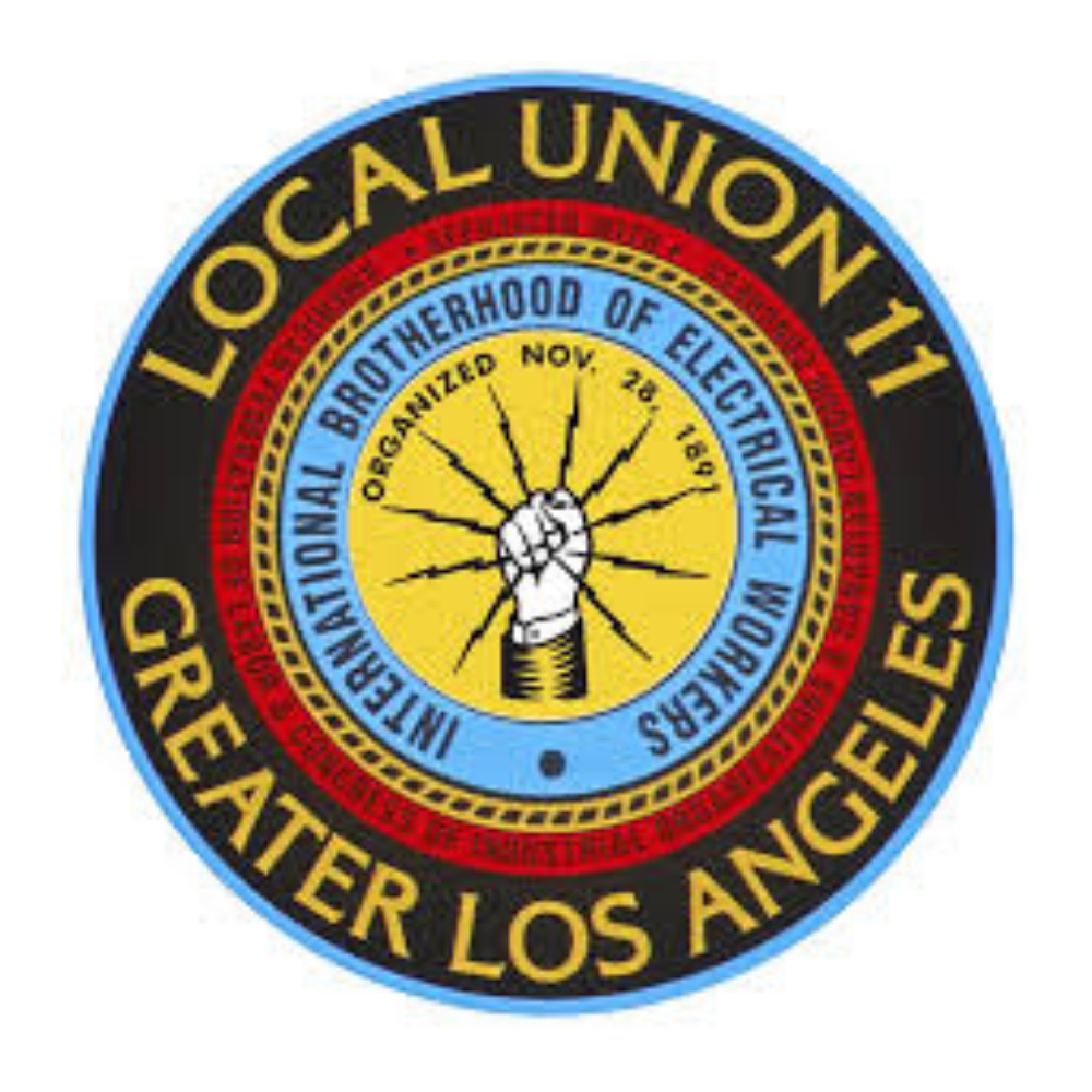 Logo for the organization IBEW 11 "International Brotherhood of Electrical Workers Local Union No. 11" for Eunisses Hernandez