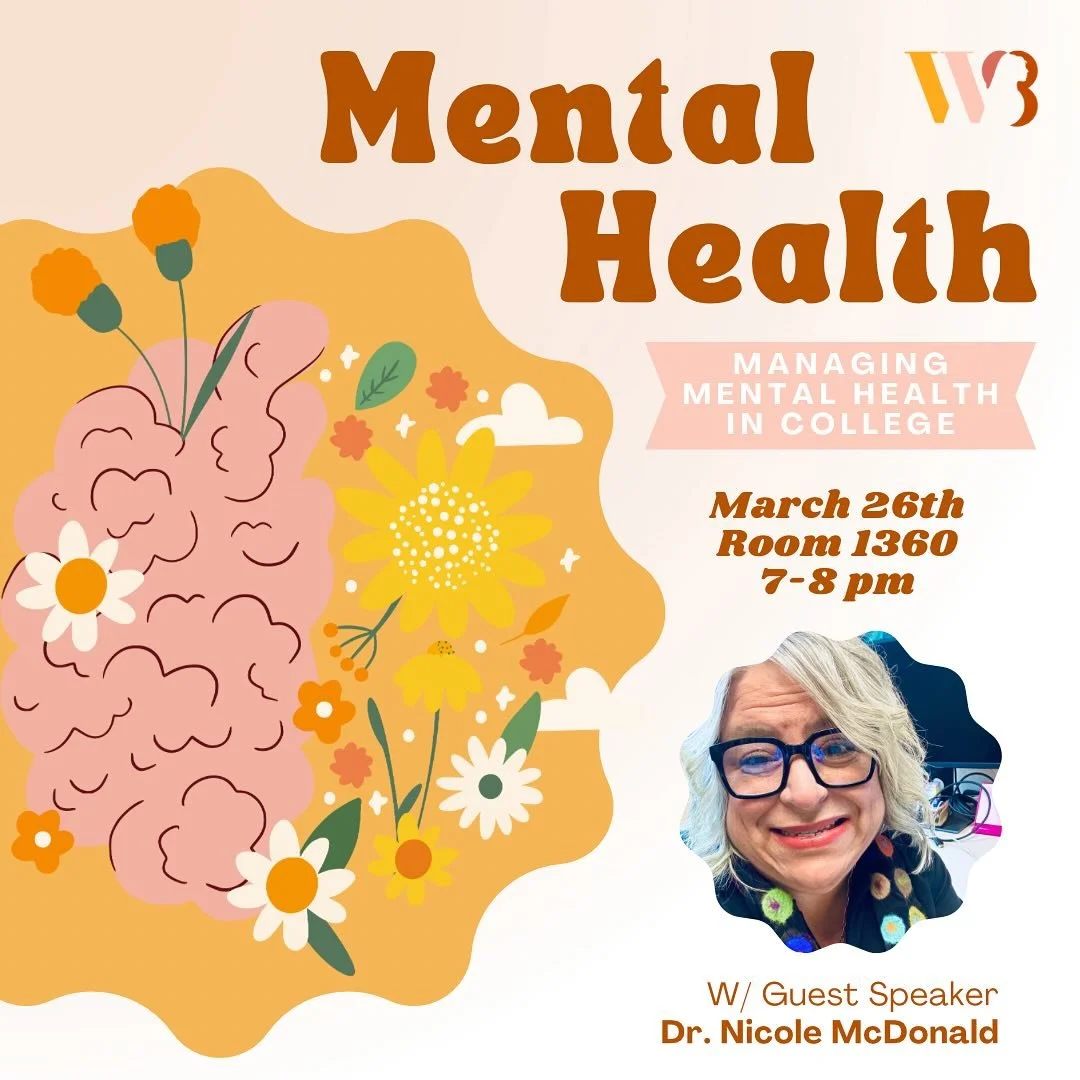 Join us for a cozy night of self-care and real talk! 🧸💤 Dr. Nicole McDonald is coming to WBN to share insights on managing mental health in college. Wear your comfiest PJs, bring your favorite blanket, and let&rsquo;s chat about balancing it all. ?