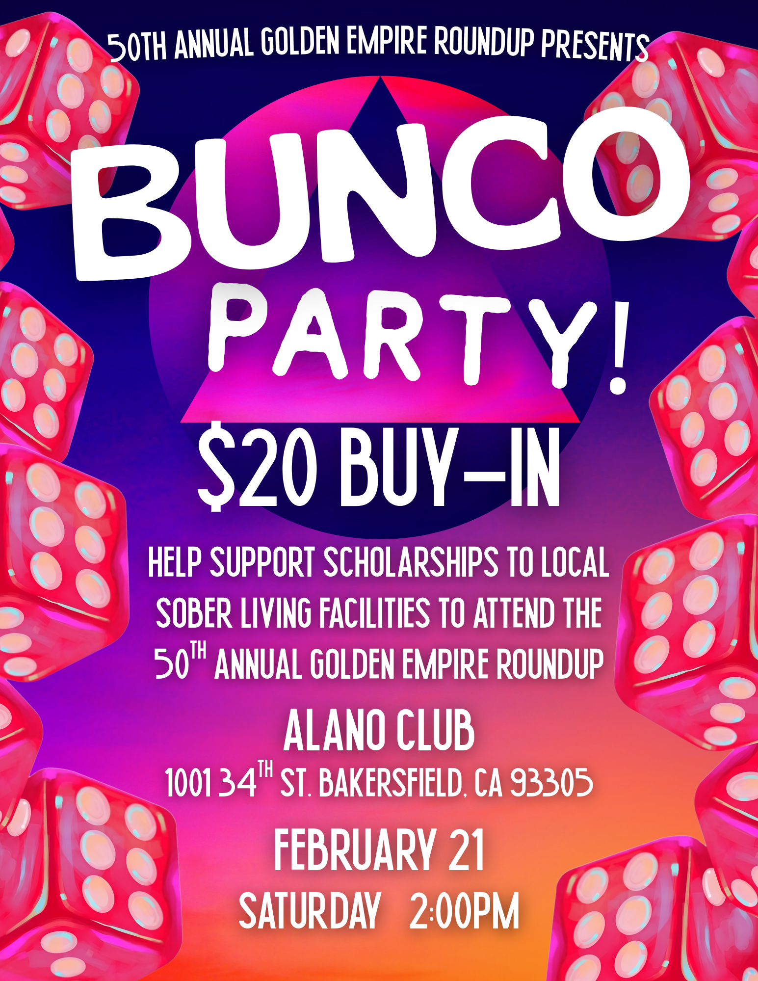 50th Annual Golden Empire Roundup Presents: Bunco Party!