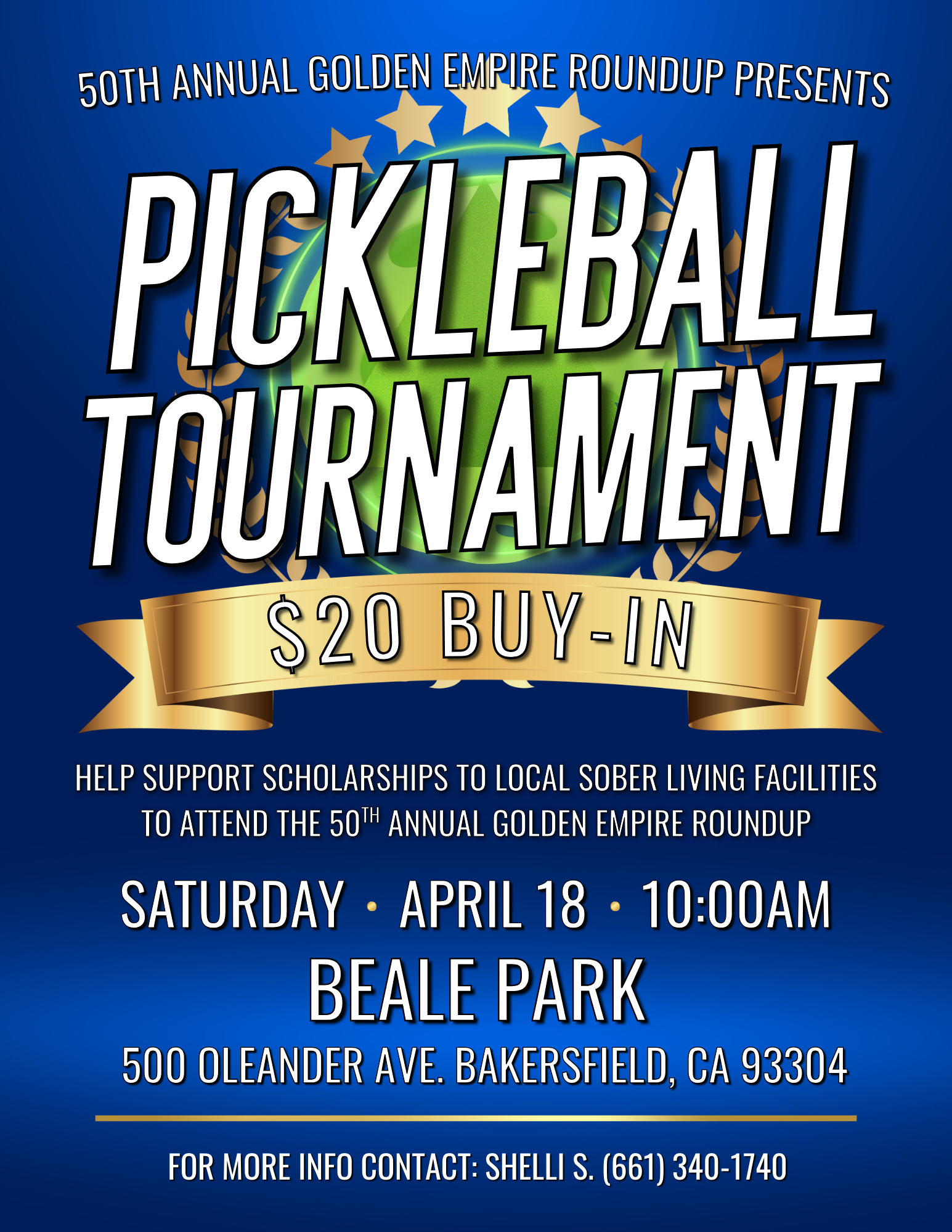 50th Annual Golden Empire Roundup Presents: Pickleball Tournament