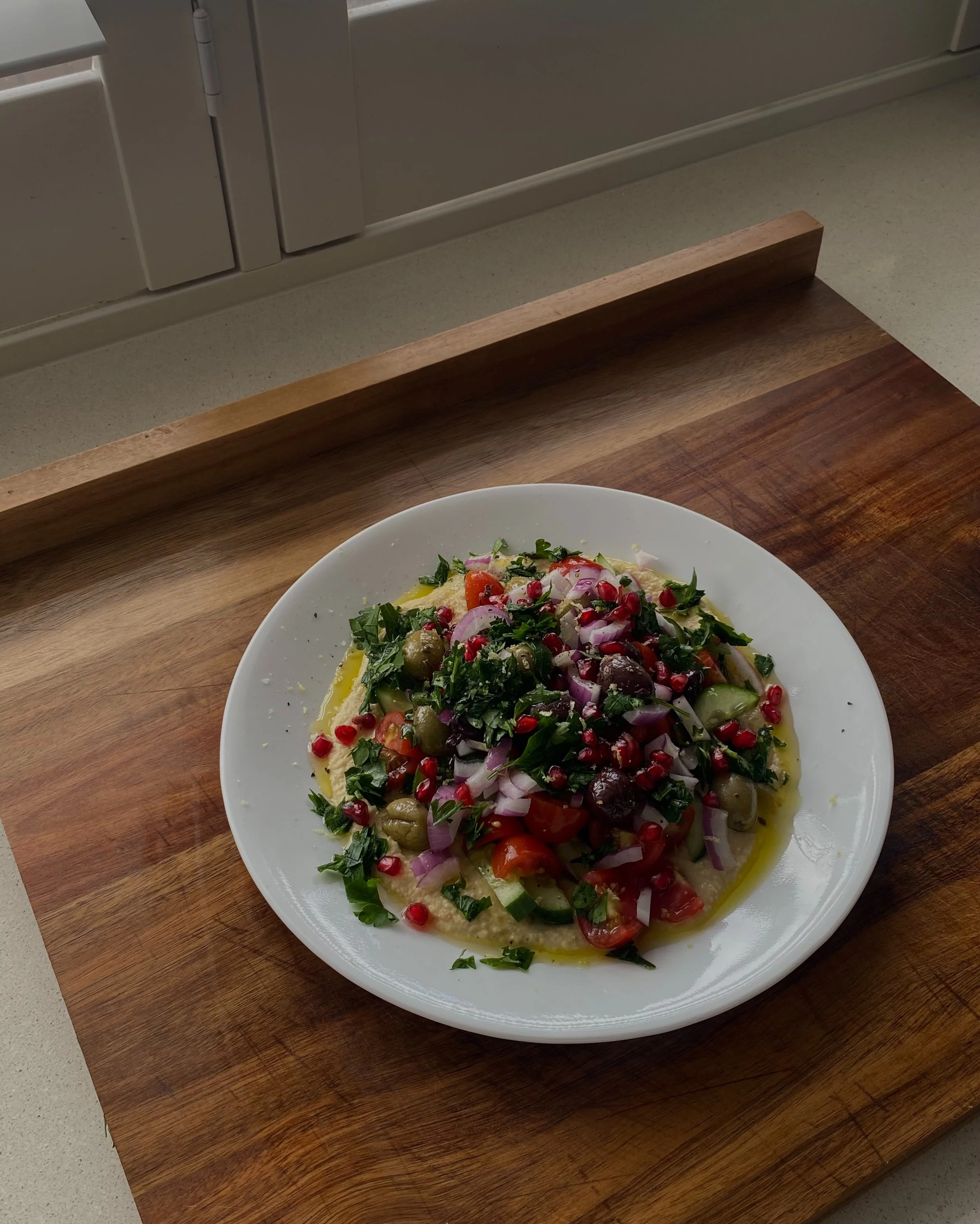 Layered Summer Hummus Dip