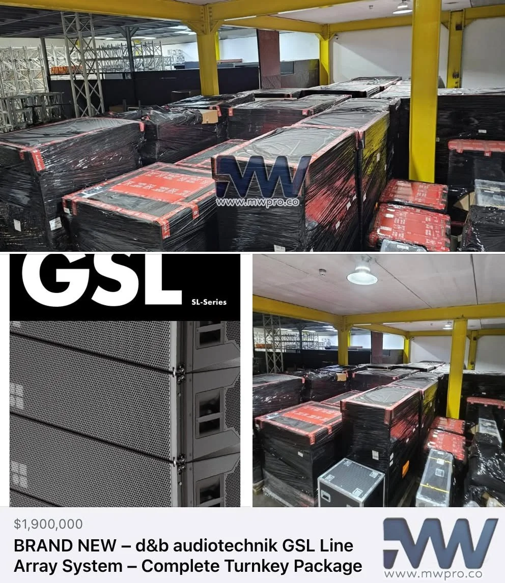 BRAND NEW &ndash; d&amp;b audiotechnik GSL Line Array System &ndash; Complete Turnkey Package &ndash; Shipping included in price!
Contact in Bio

The system was delivered from the factory approximately one month ago and remains brand new, unopened an