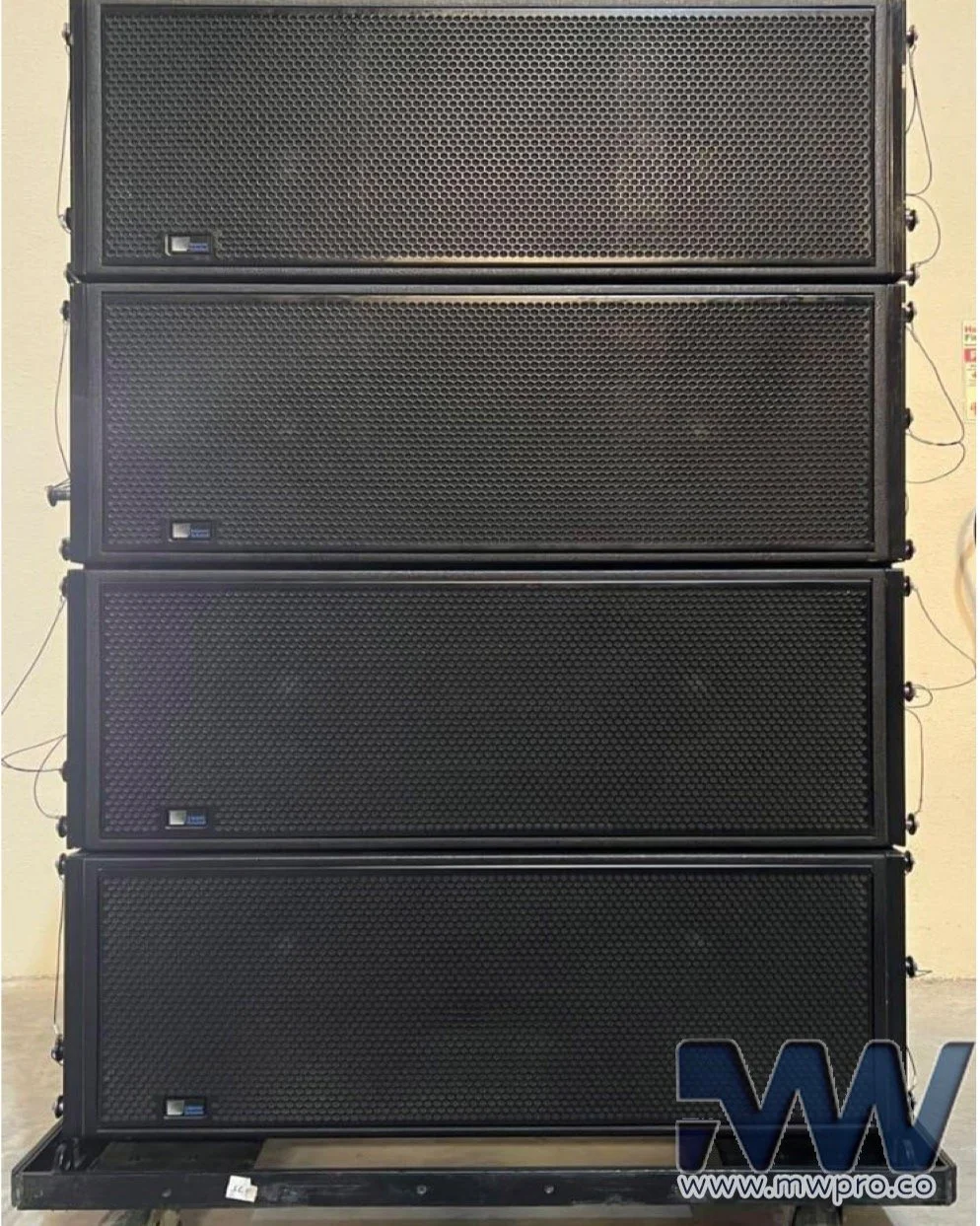 We have two Meyer sound packages available, both in excellent used condition.

Package 1 - US$370,000
24 x Leo
08 x Lyon
18 x 1100 LFC

Package 2 - US$275,000 
24 x Lyon 
12 x 1100 LFC

Both systems come with flying frames and on dollies as pictured.