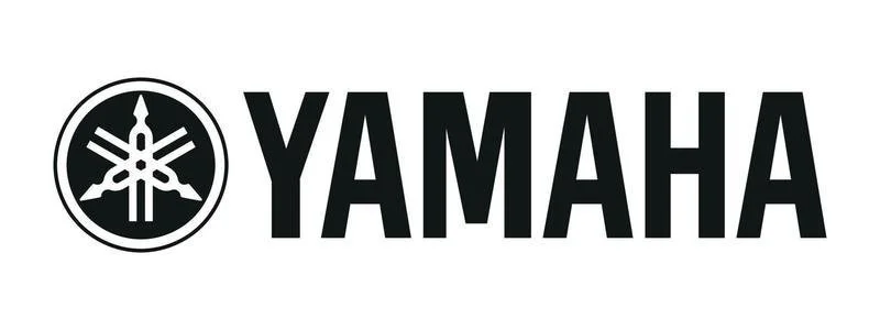 Yamaha logo with black text and emblem on a white background.