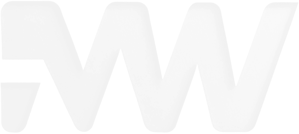 Gray metallic logo spelling 'MW' on a black background.