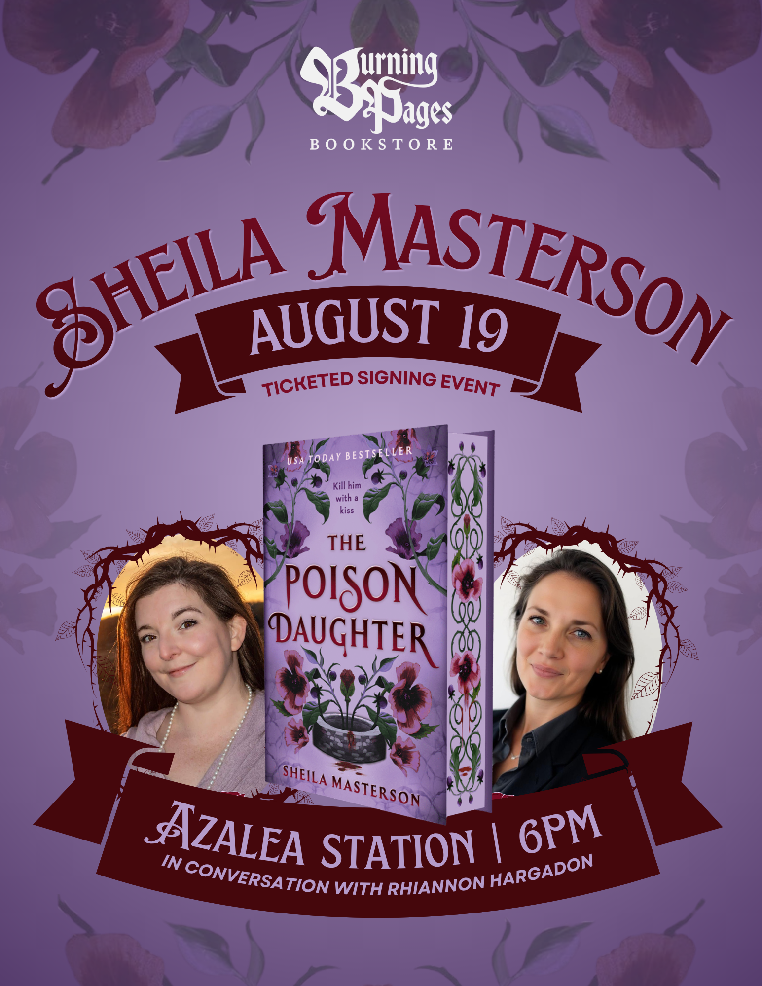 Sheila Masterson In Conversation with Rhiannon Hargadon | The Poison Daughter Book Tour