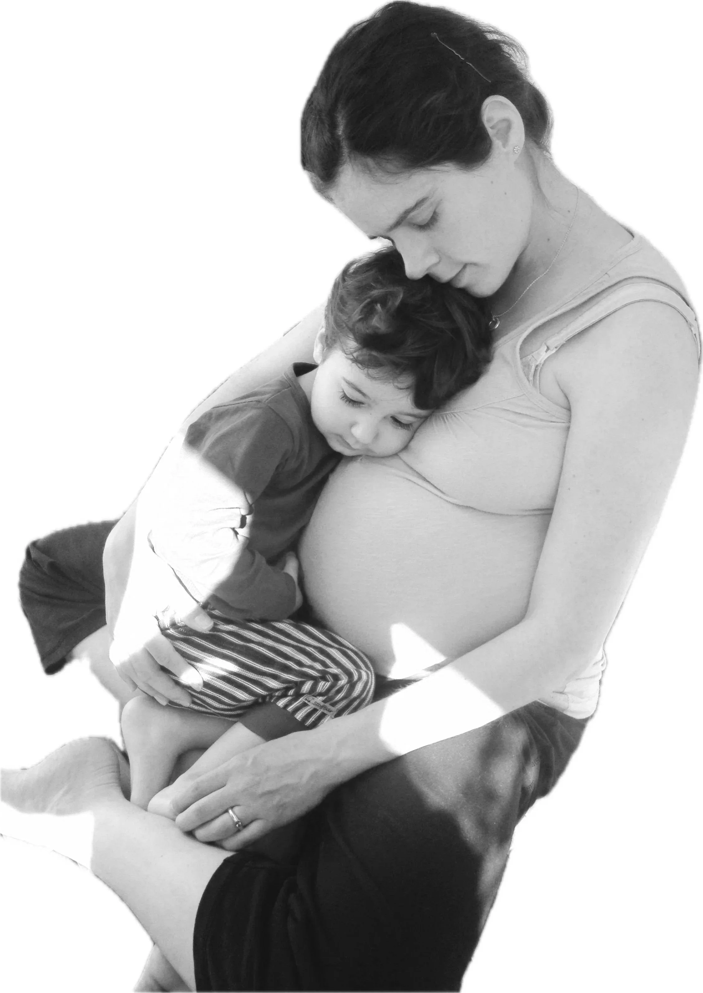 PREGNANT MUM AND TODDLER
