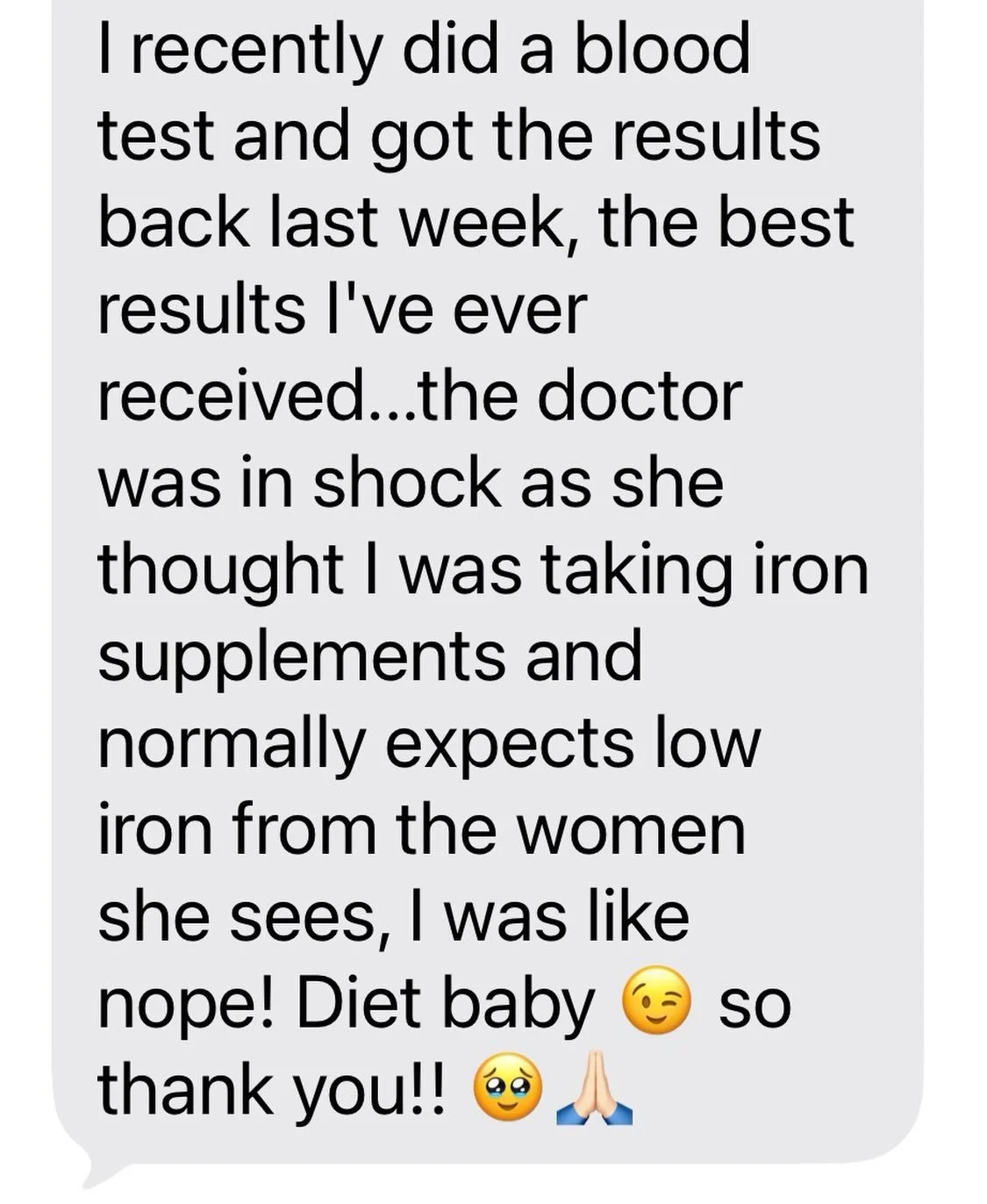 Another happy health coaching client. 

 ​Food is the most powerful sustainable long term medicine known to mankind.

If you don&rsquo;t eat well (i.e. eating a species appropriate diet) you will never have vibrant health in the long term. 

Getting 