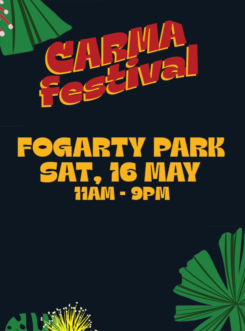 Come Celebrate cultures from around the world at our annual CARMA Festival in Fogarty Park