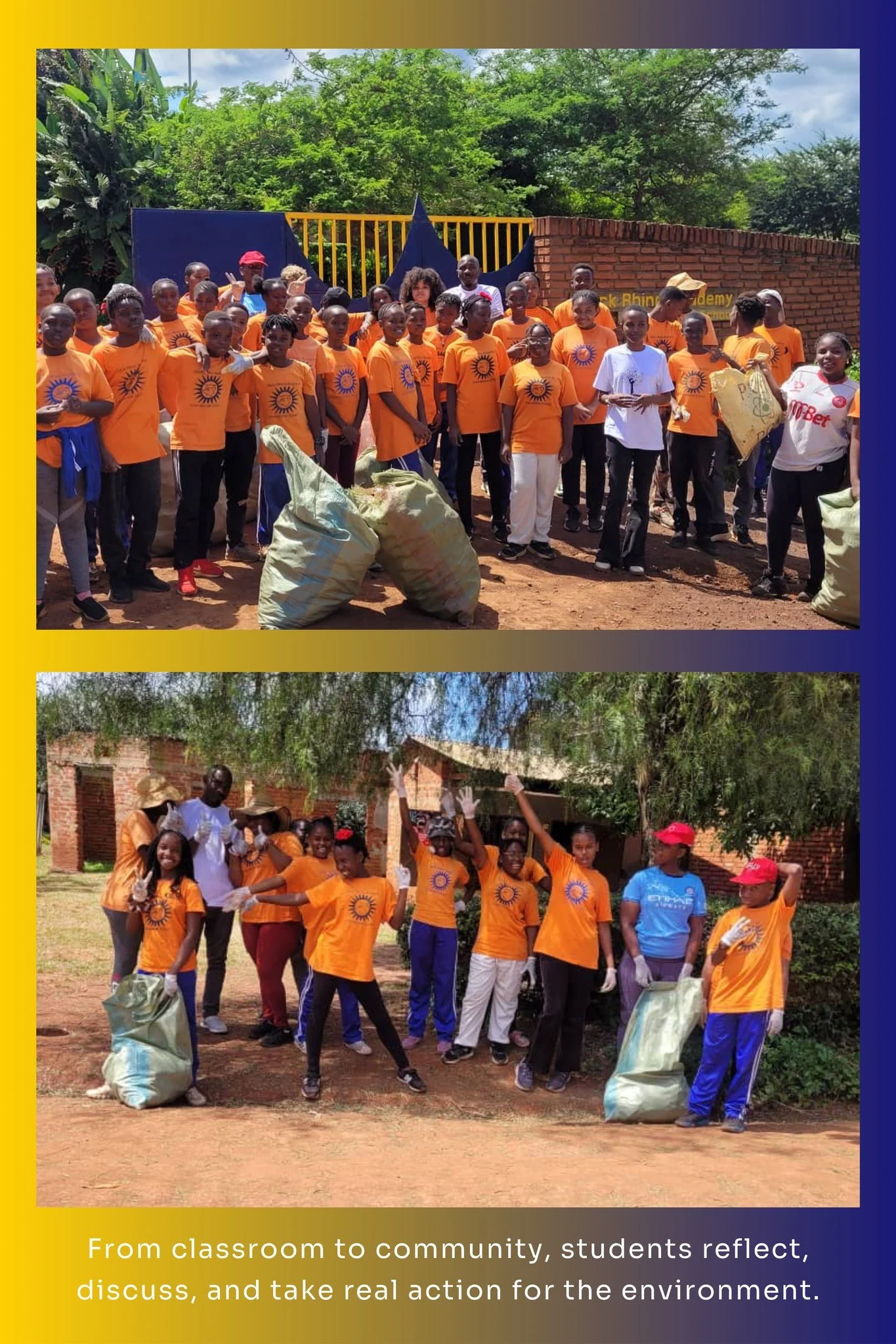 🌍💚 On June 5th, Black Rhino Academy proudly joined the global celebration of World Environment Day with a powerful day of learning and action. 

Our students came together with their teachers to explore pressing environmental issues through meaning