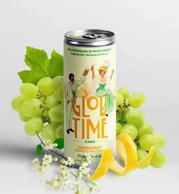 GLOU TIME Nostalchic Chardonnay - Canettes. OFFRE 5 +1, achetez 5 canettes, la 6ème est offerte. Frais de livraison offerts en point relais.