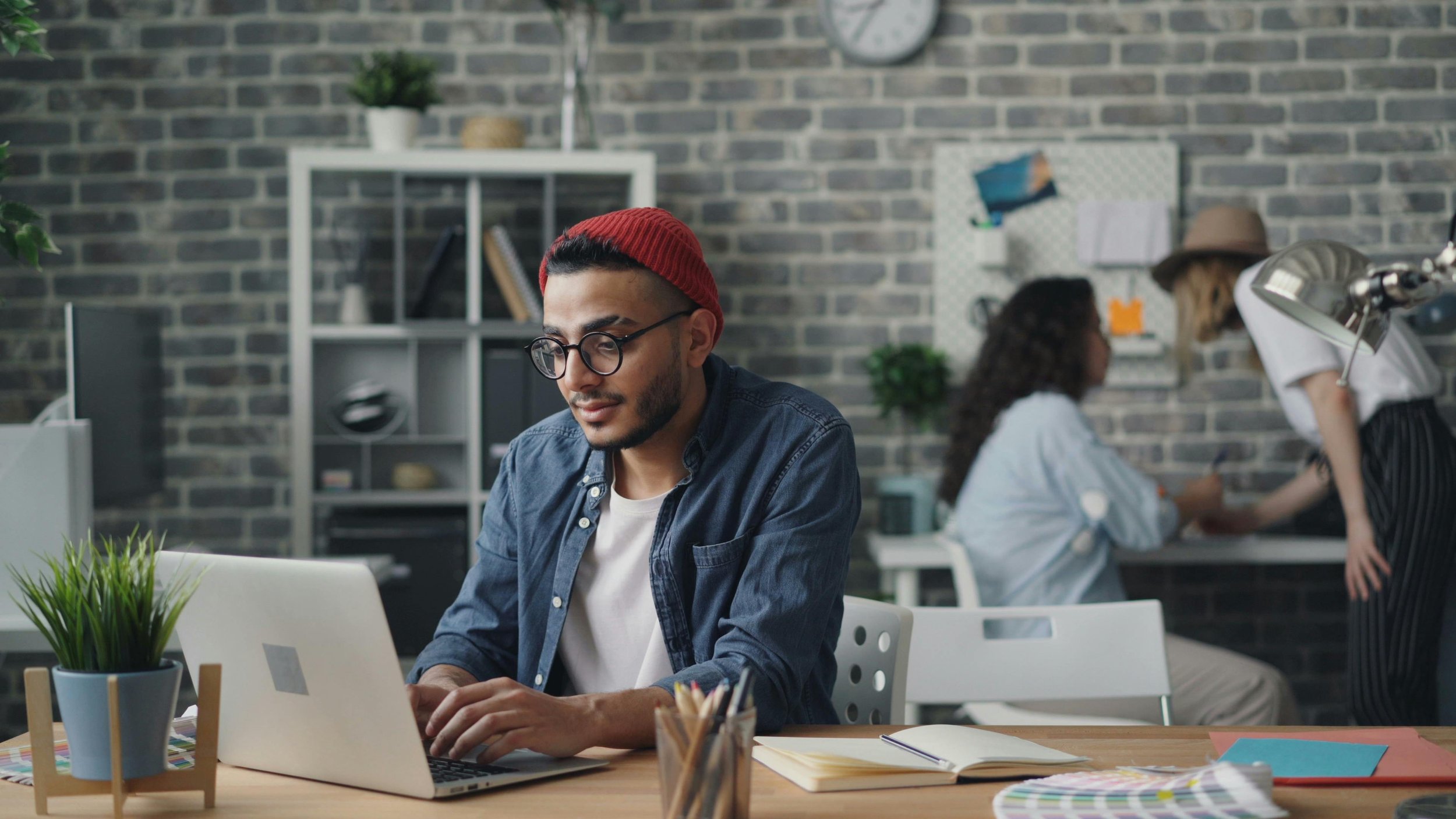 A young man participating in an online Pivot training course. Designed to share the Pivoteer Mindset and Method wherever you are.