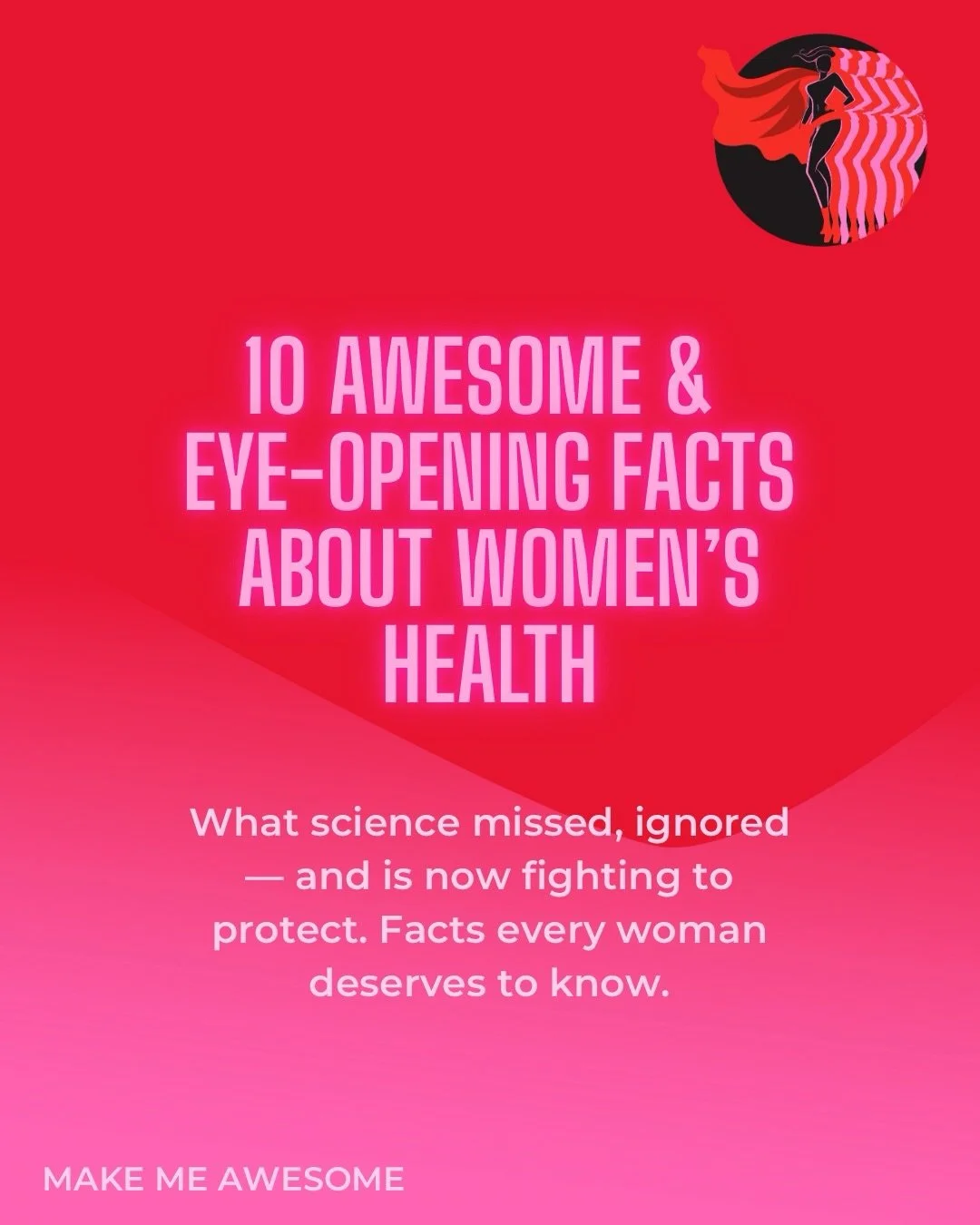 Science spent decades studying men and calling it &ldquo;universal.&rdquo; Women got the leftovers. 

This May &mdash; Women&rsquo;s Health Month &mdash; we&rsquo;re done being an afterthought. 💥

Save this. Share this. Send it to every woman in you