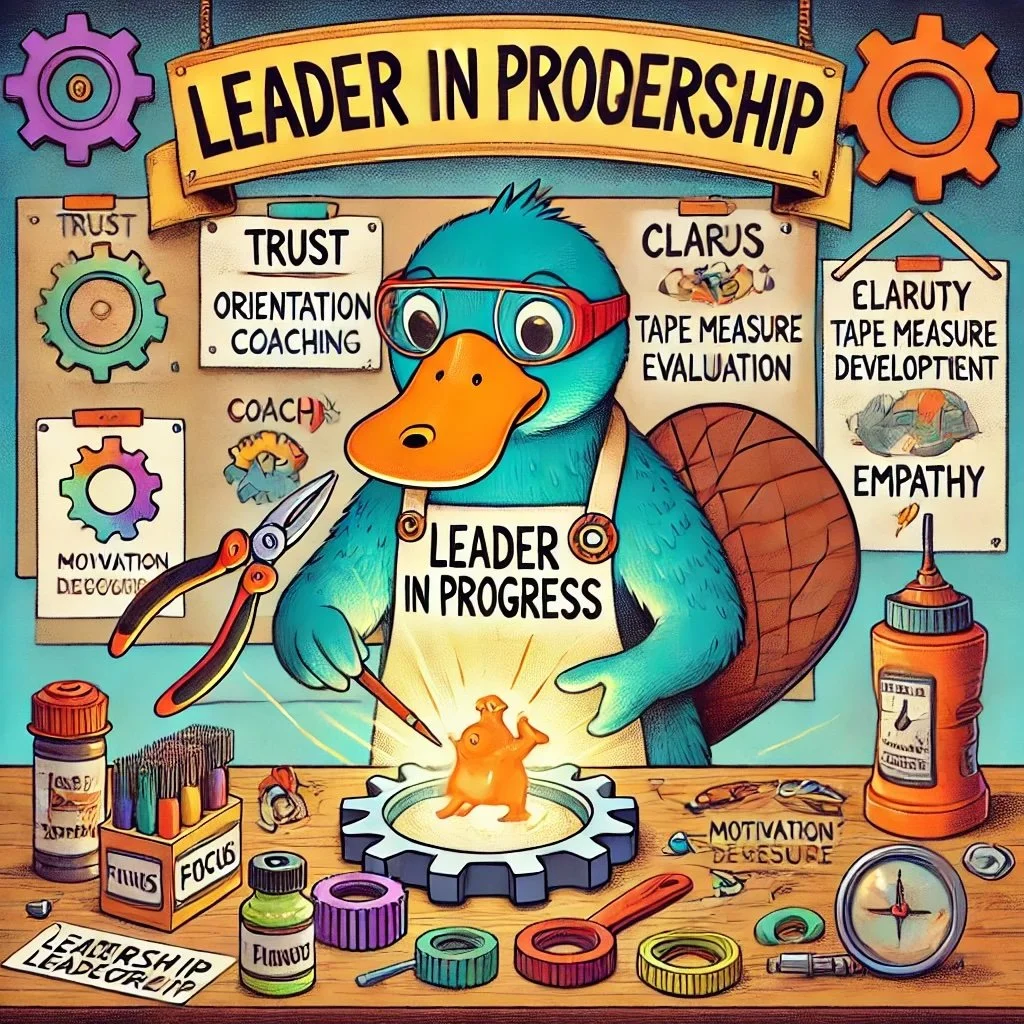 platypus training, Handwerk des Führens, der Start in eine Führungsreise, zusammen platypen im Führungsatelier