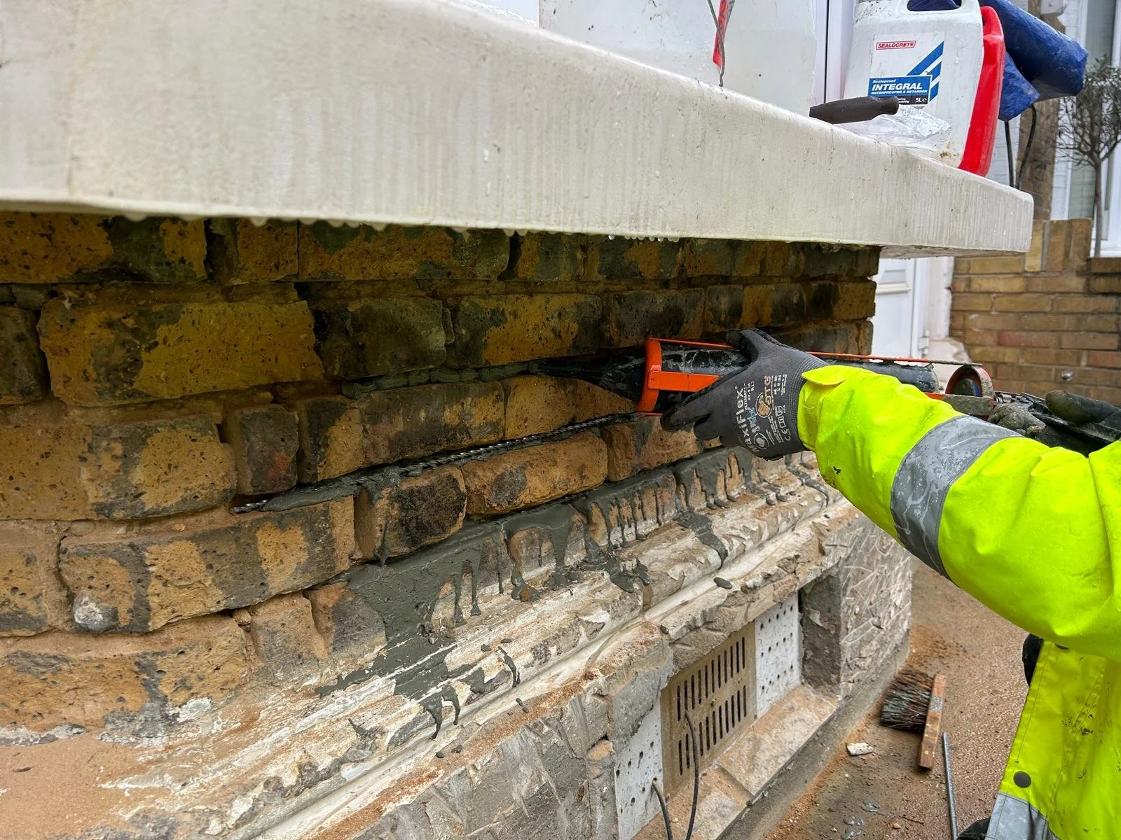 Structural Repairs in Hackney, East London, England. Helifix / Crack stitching repair in Hackney, East London, England.