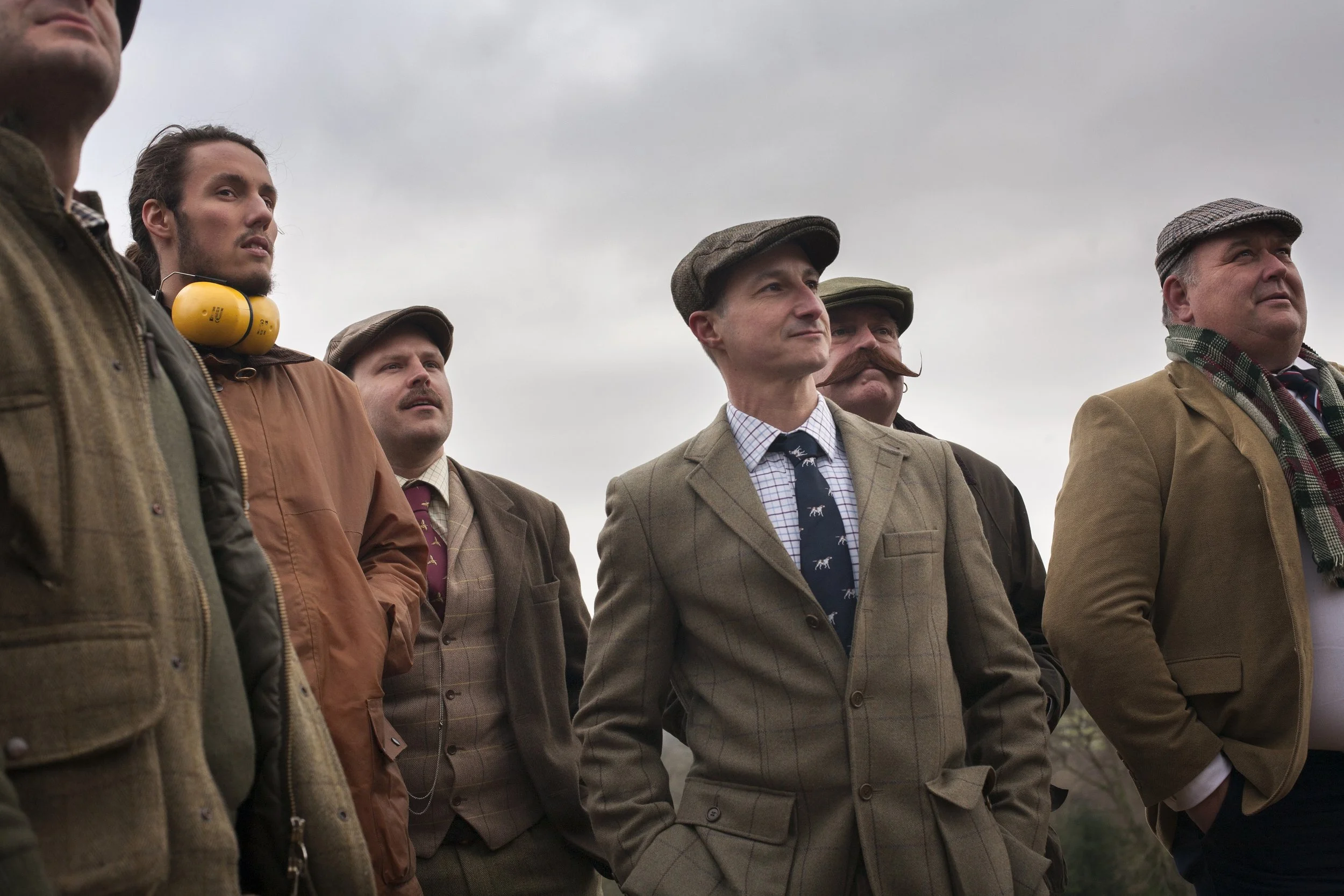 Adrian's stag do. The chaps go clay pigeon shooting. 2020.