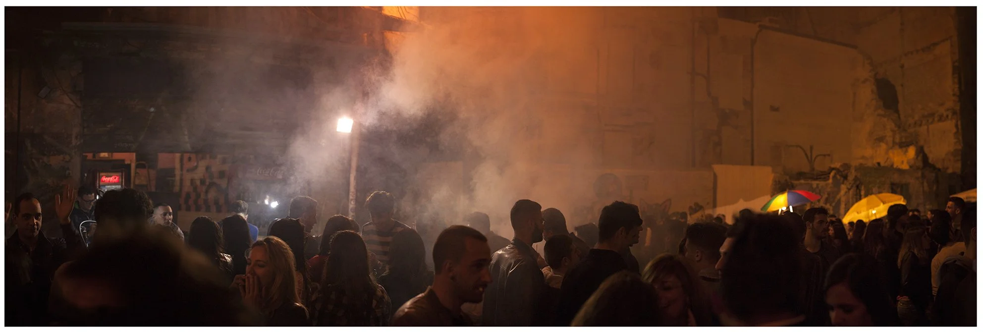 Italy Street photo project. Outdoor club night at the 'Vucceria'. Sicily, Italy. 2017.