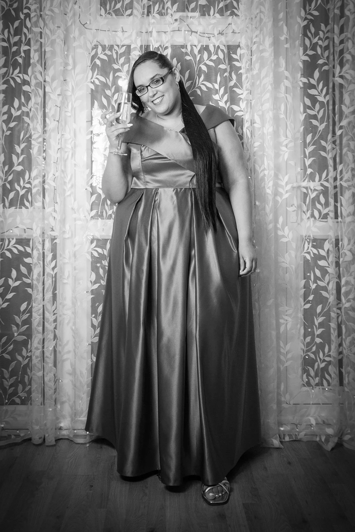 Elisha's birthday party. Portrait of Elisha at home before she goes out. 2025.