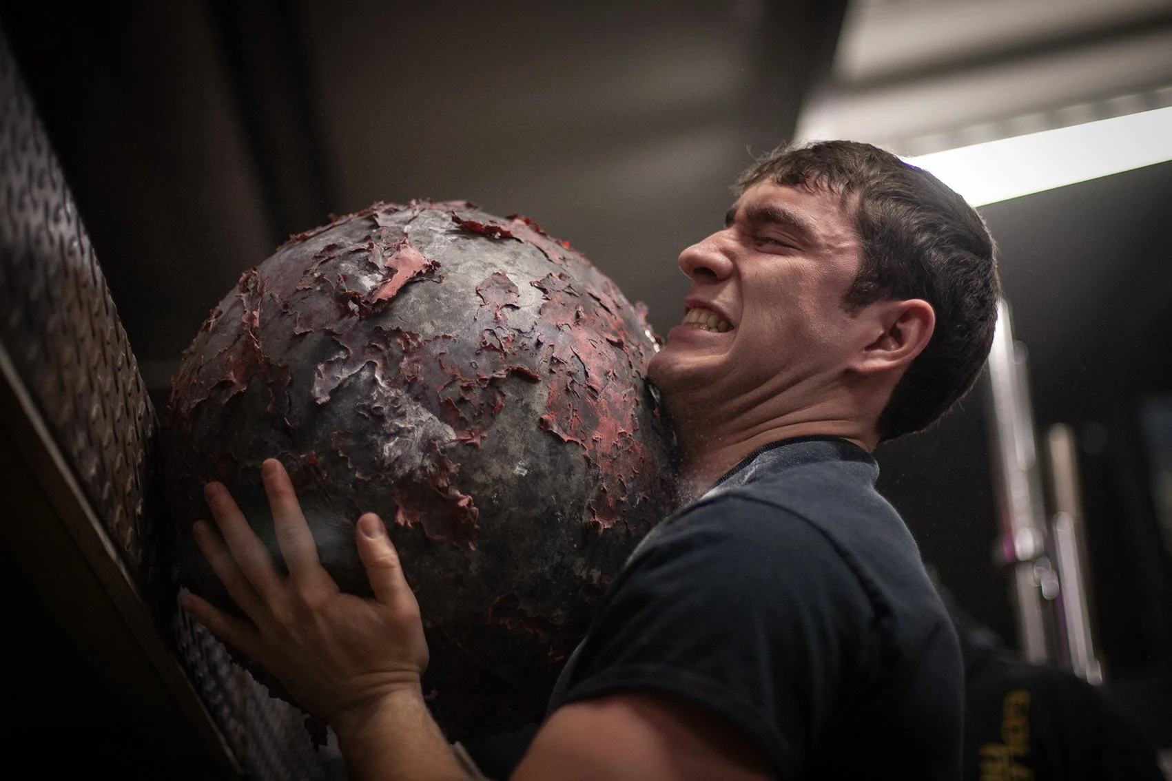 Competitor at the annual strongman event at the Commando Temple. London, 2018.