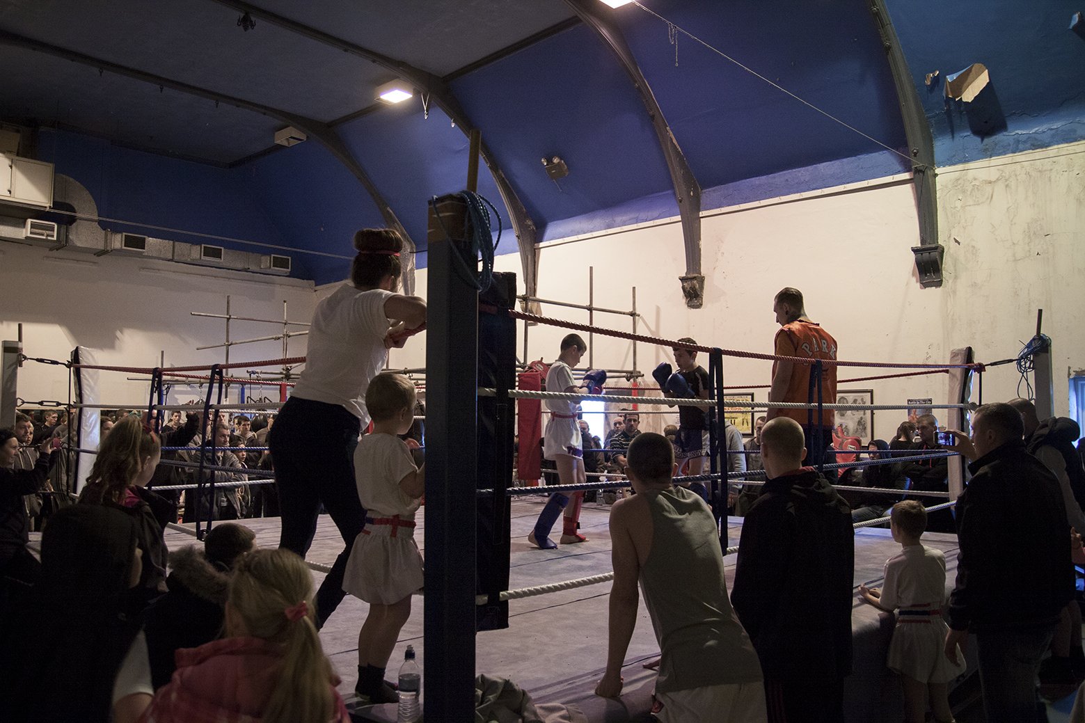 Kickboxing tournament at Rydal gym, Liverpool.