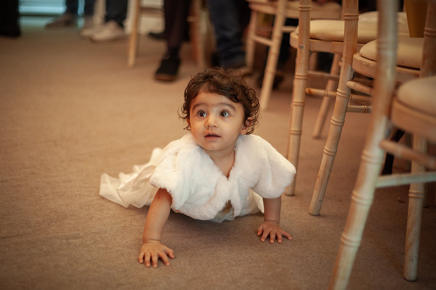 Lyla's Birthday party. Candid snap of Lyla. Croydon. 2025.