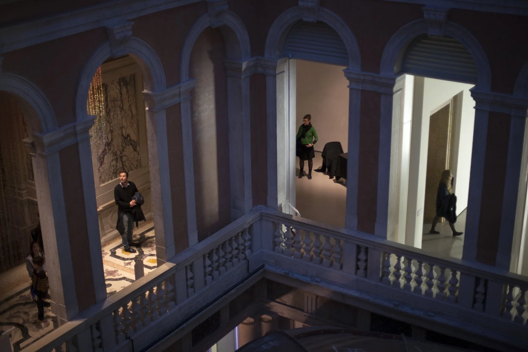 Documenting the Venice Biennale. Visitors at the Doge Palace. Italy.