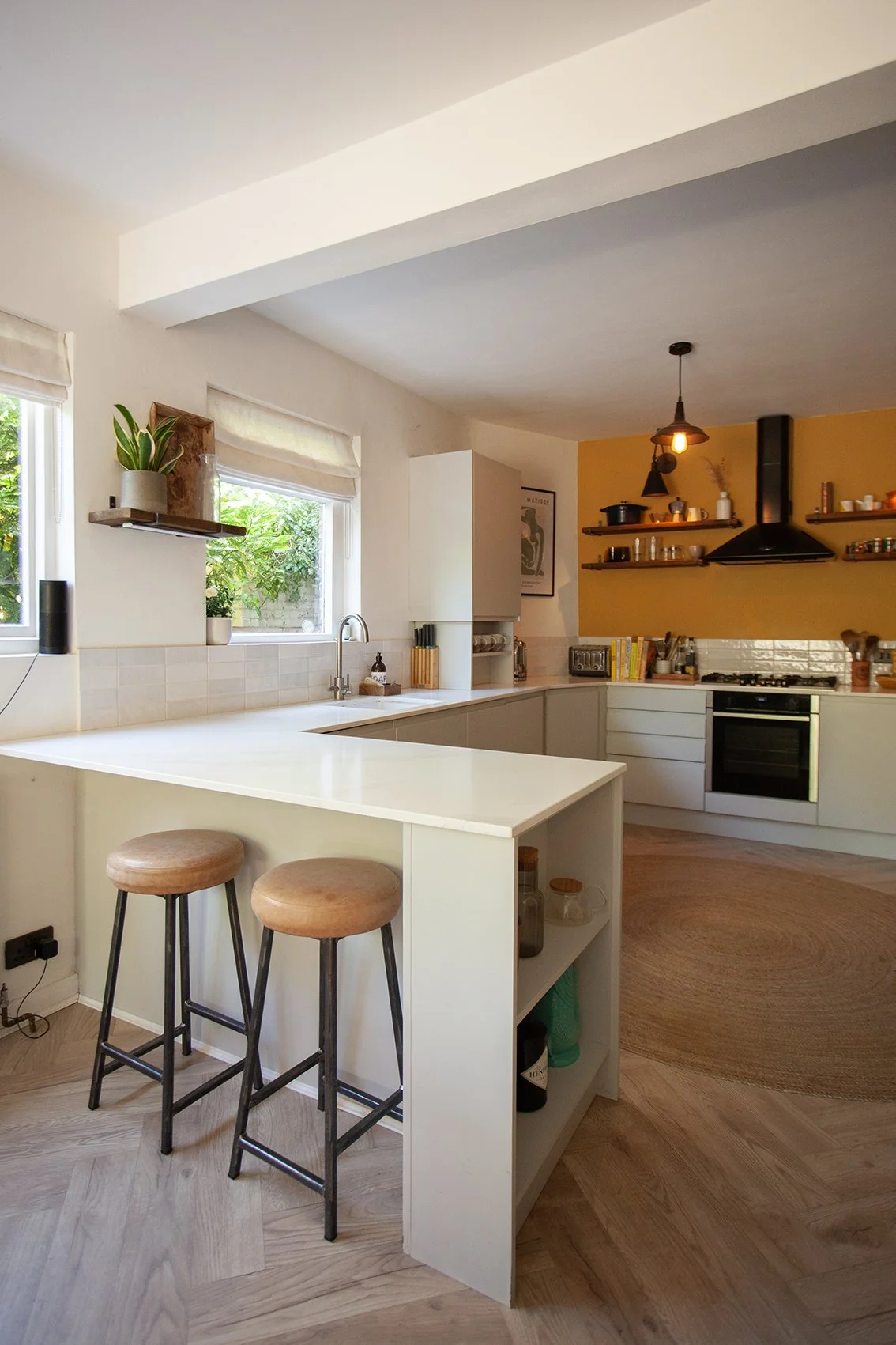 Brockley, London. 2025. Client preferred a darker effect on the kitchen area.
