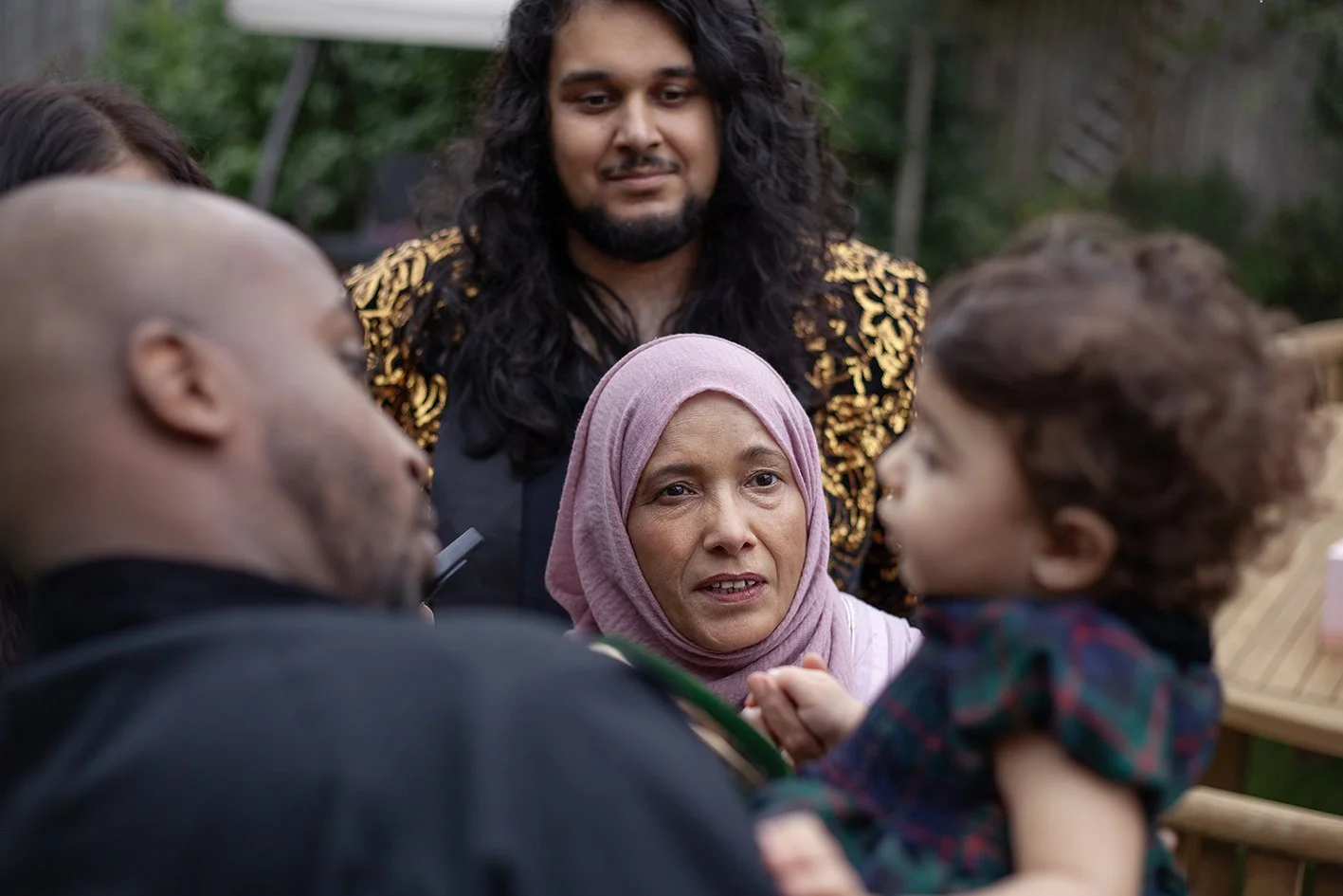 Lyla's Birthday party. Candid snap of the family. Croydon. 2025.