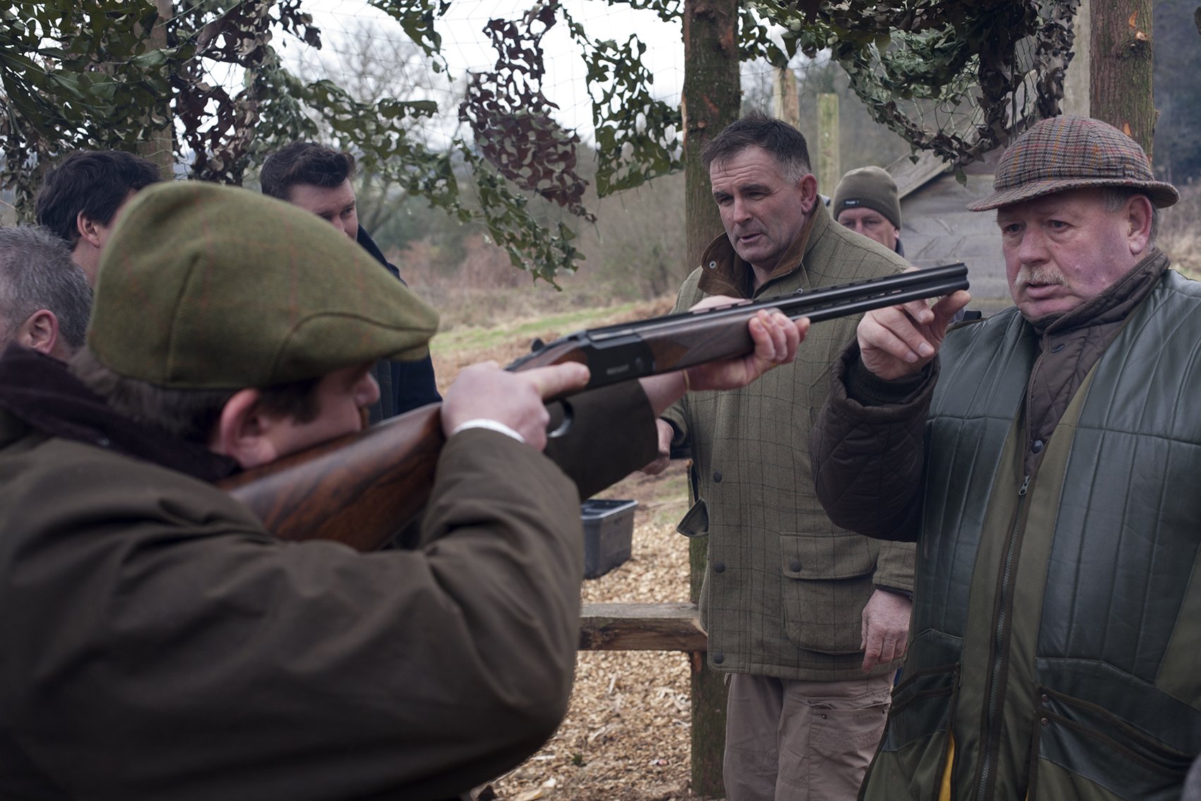 Adrian's stag do. Clay pigeon shooting. South Wales. 2018.