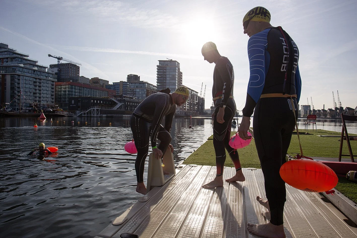 ELEVATE conference at the Excel centre, London. Open water swimming event. 2025.