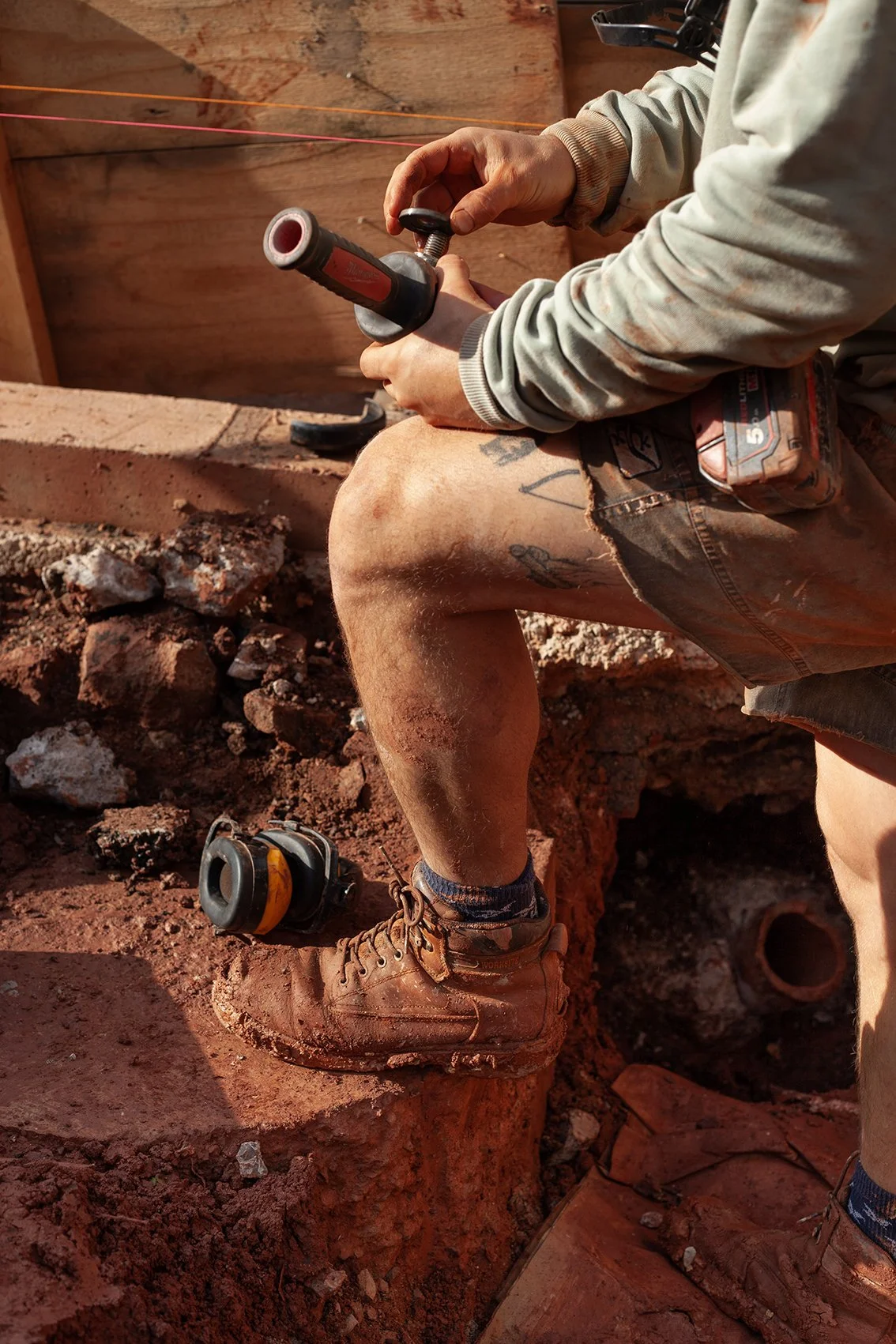 Dovetail ltd, a construction company in Bristol, UK.
The team at work on a timber frame house in Long Ashton.