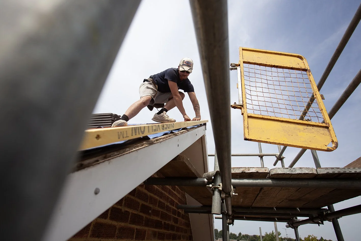Checkatrade work. The team from G J Smith Roofing at work in Dunstable. Bedfordshire. 2025.