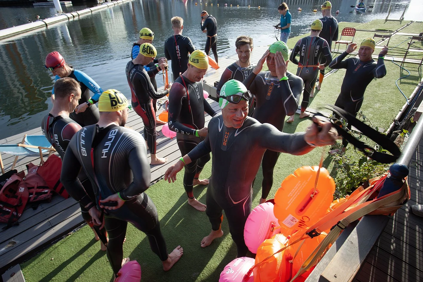 ELEVATE conference at the Excel centre, London. Open water swimming event. 2025.