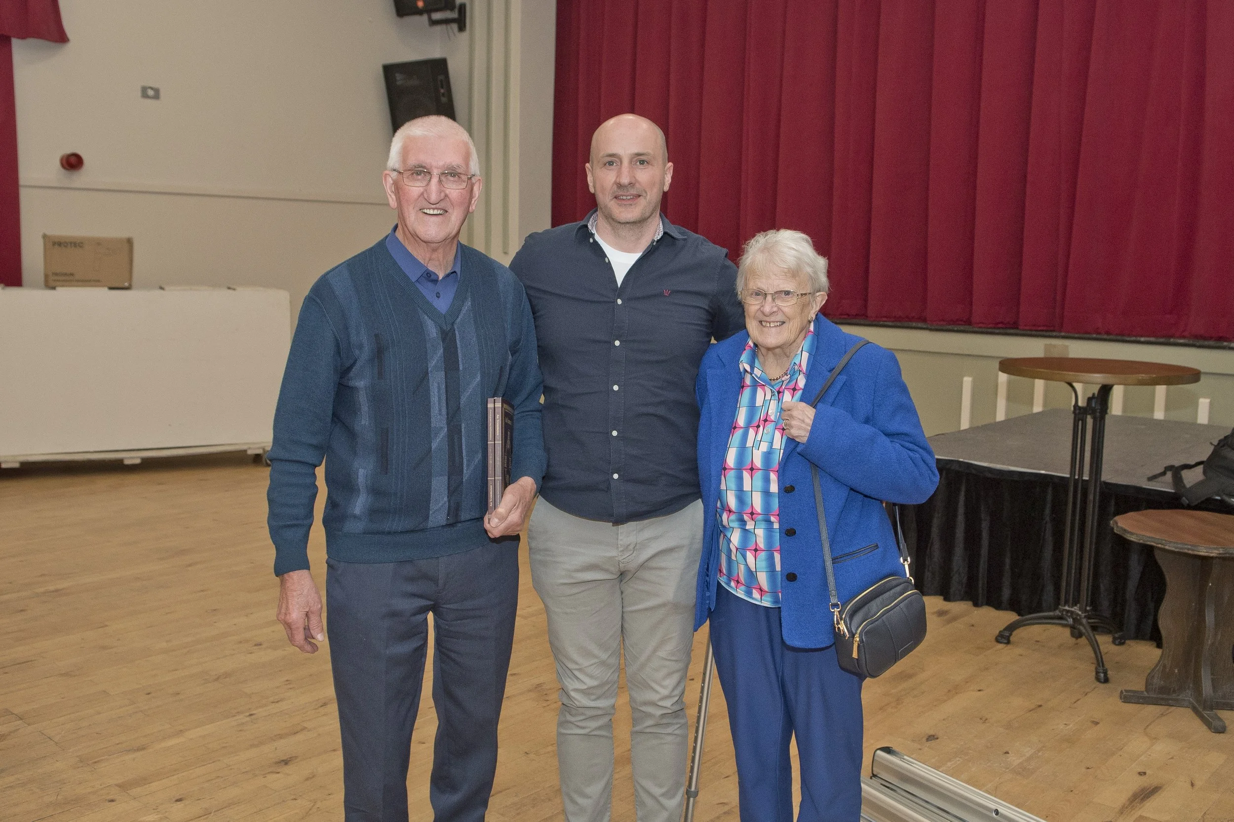 L-R Harry Dickson, Diarmuid Mc Gurk, Violet Dickson