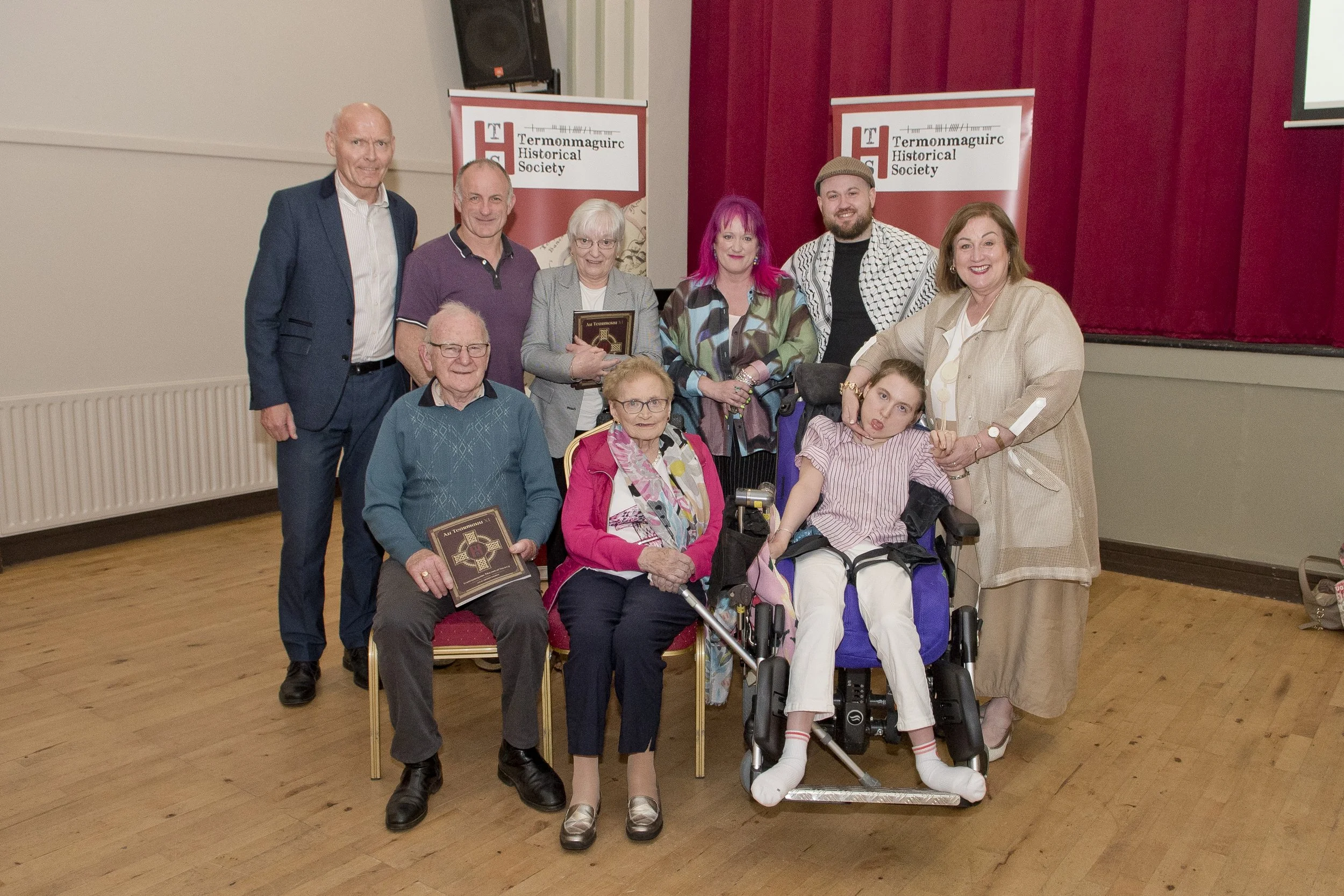 Seamus Mullan author of 'Peter Curran' with the wider Curran family