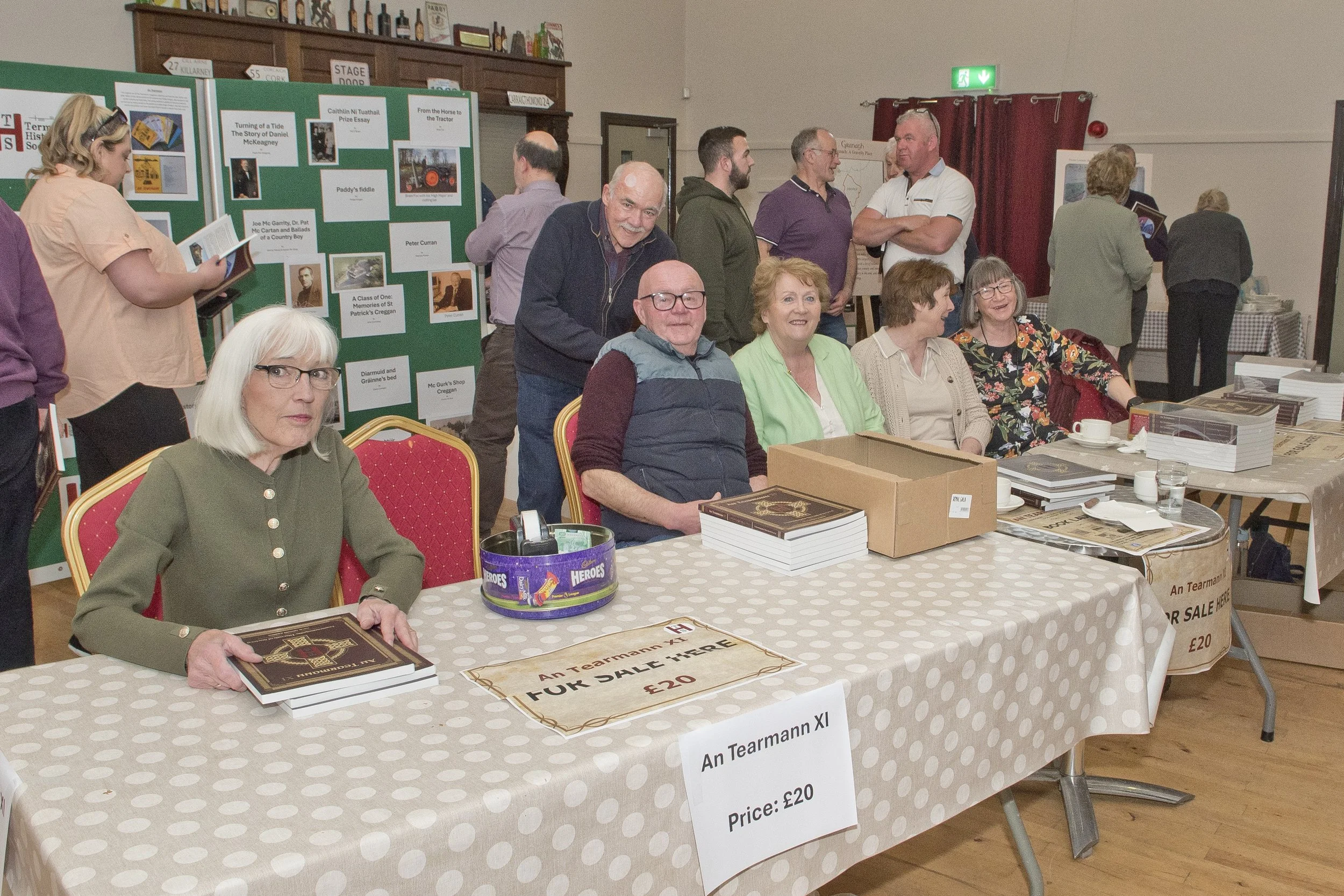 Seller -L-R  Rosalind Mc Elroy, Johnny Donovan, Eugene Grogan, Maire Donovan, Bridie Mc Aleer and Rosemary Mc Mullan
