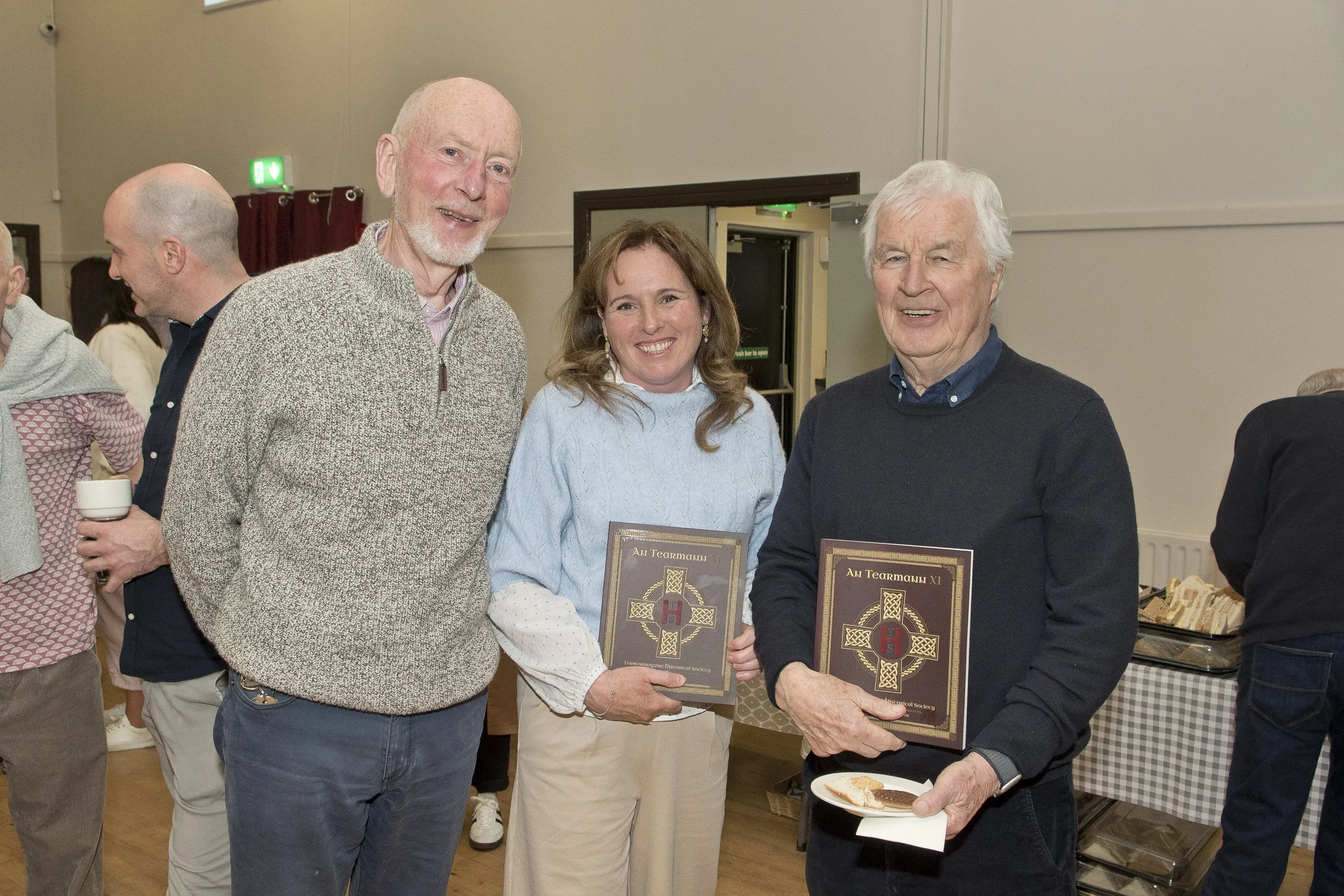 Willie O'Kane Irish World, Mary Mc Ginty Chairperson of Donaghmore Historical Society and Larry Sheeran.