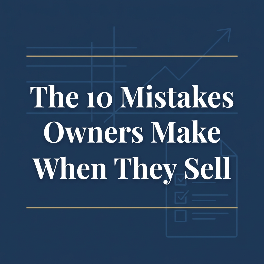 10 MISTAKES OWNERS MAKE WHEN SELLING THEIR BUSINESS