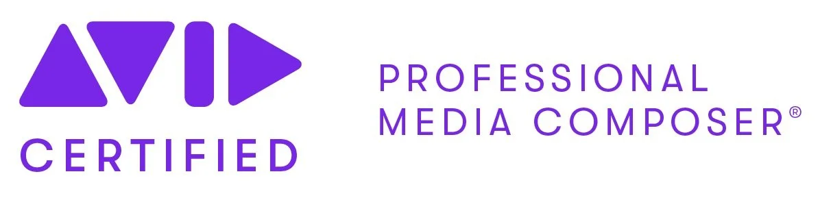Avid Certified Professional Media Composer logo in purple text.