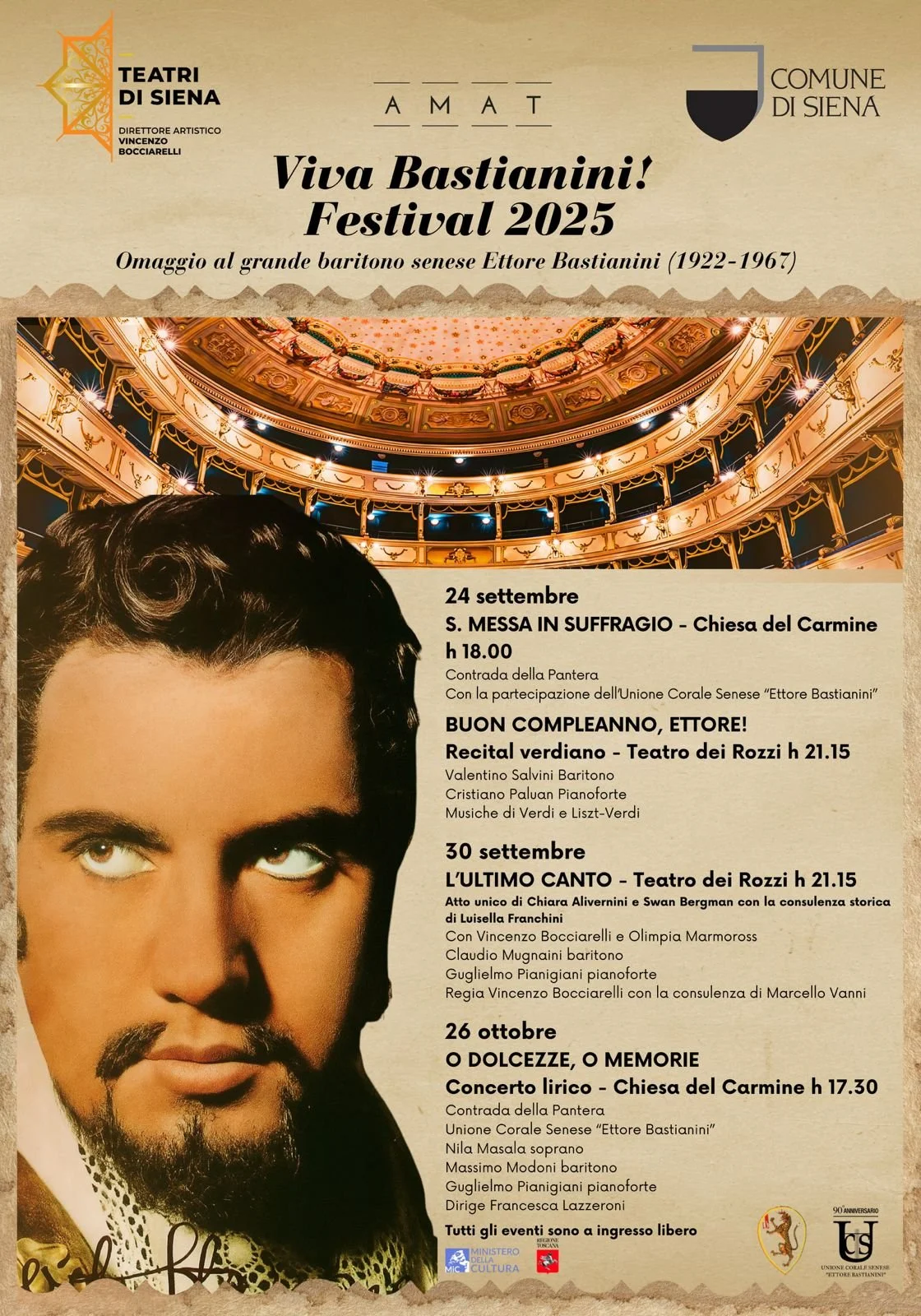 "O dolcezze, O memorie", recital commemorating Ettore Bastianini