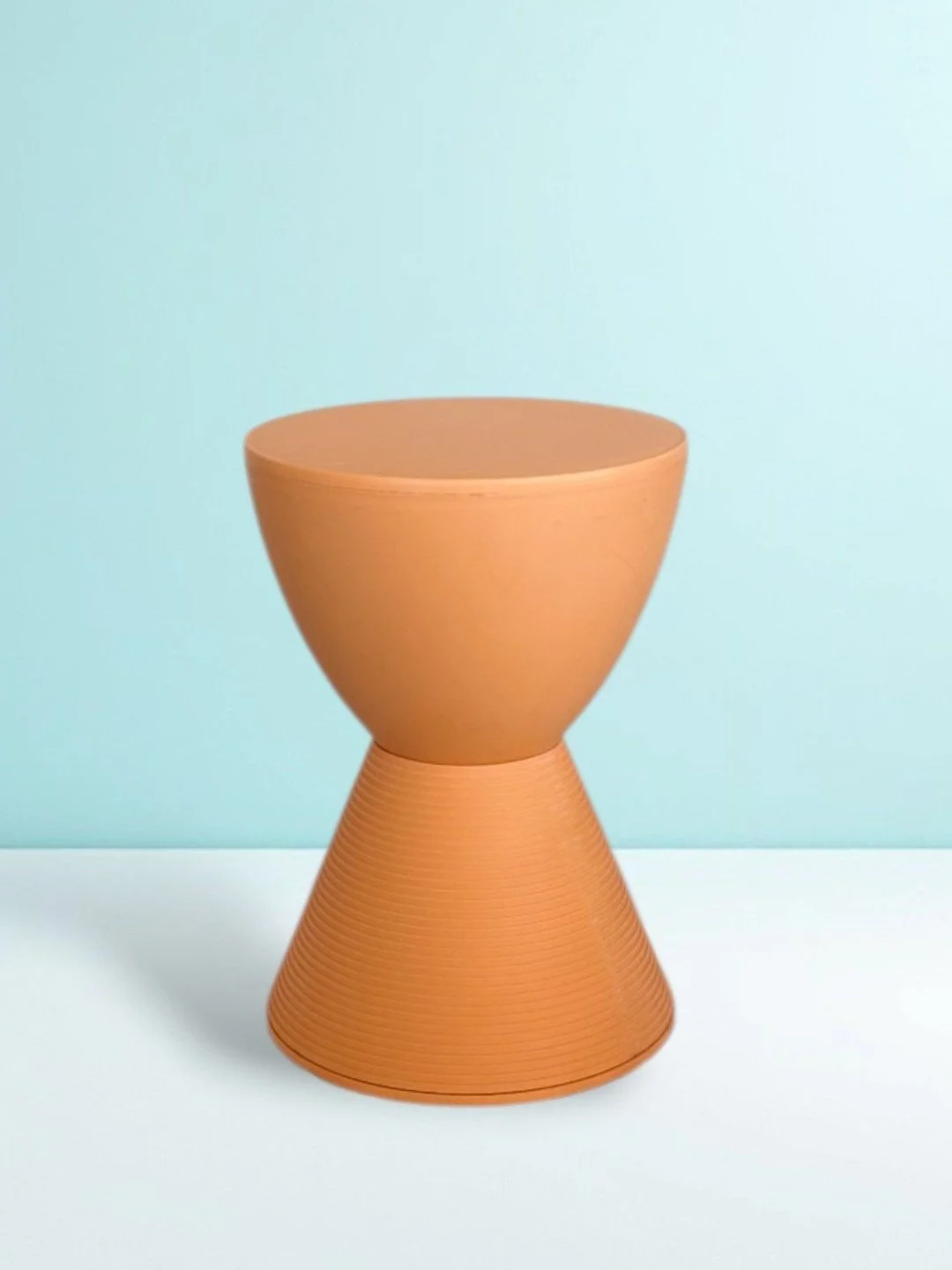 Pre-owned, Philippe Starck, Prince Aha Stool in pastel orange.