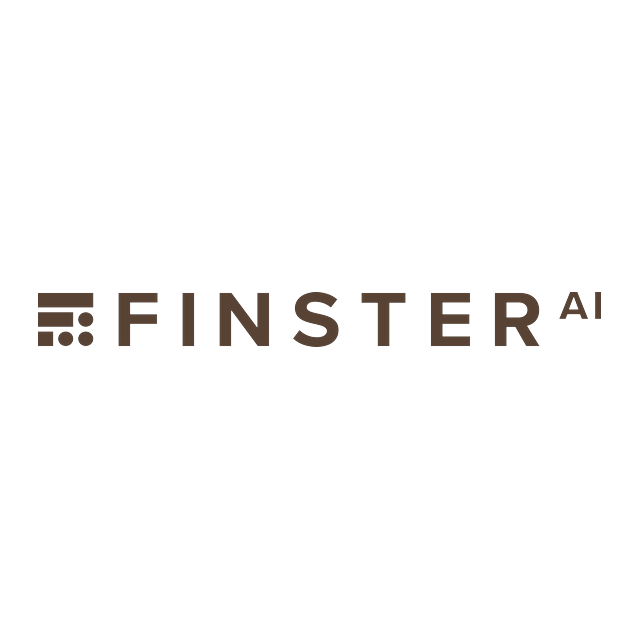 Finster AI logo with a stylized icon and bold text
