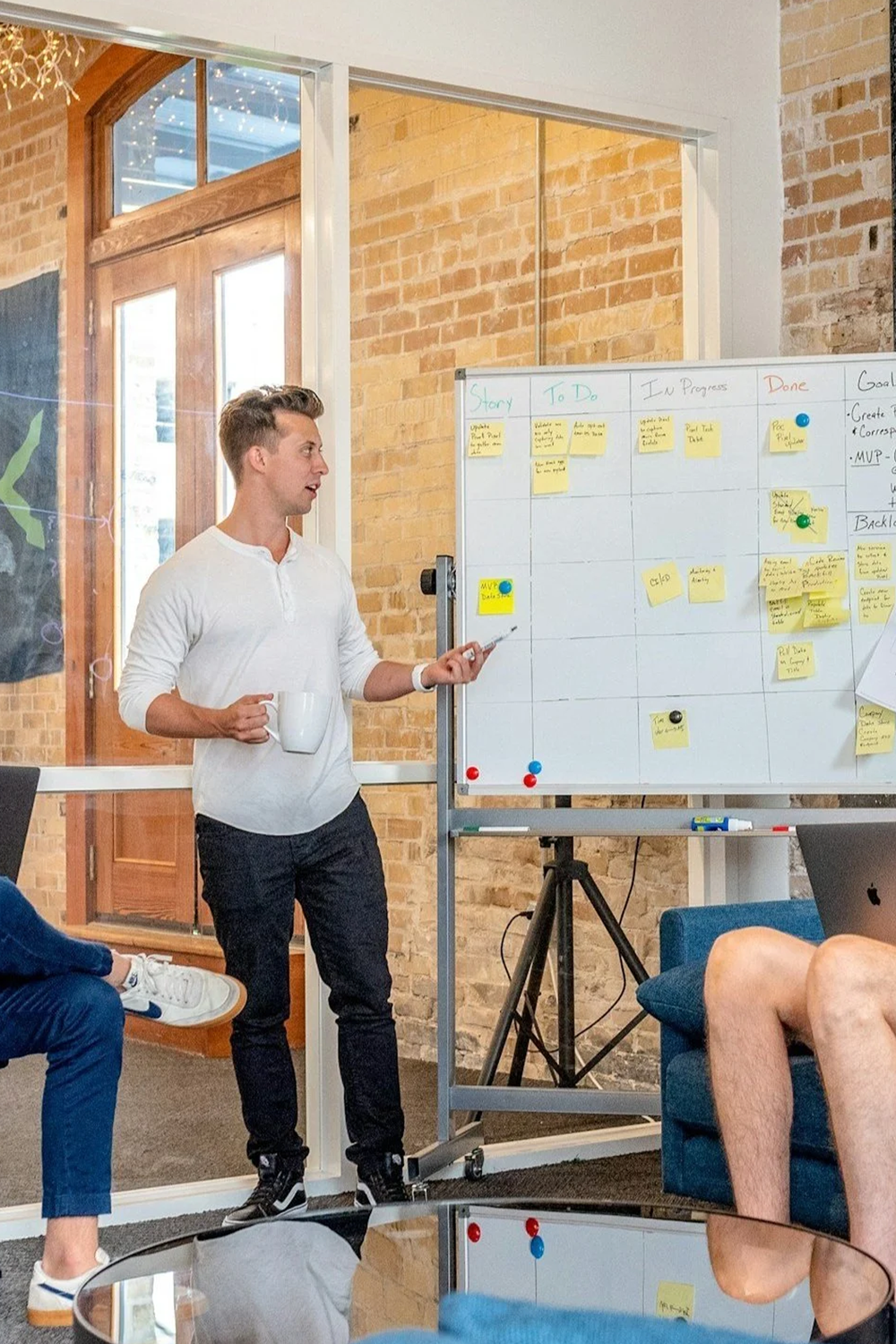 An image of a leadership offsite meeting