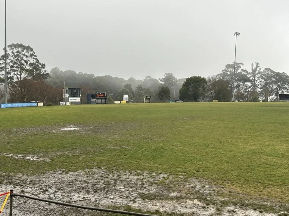 Kinglake Memorial Reserve oval, home of Kinglake Junior Football Club, prior to the 2026 oval upgrade works.