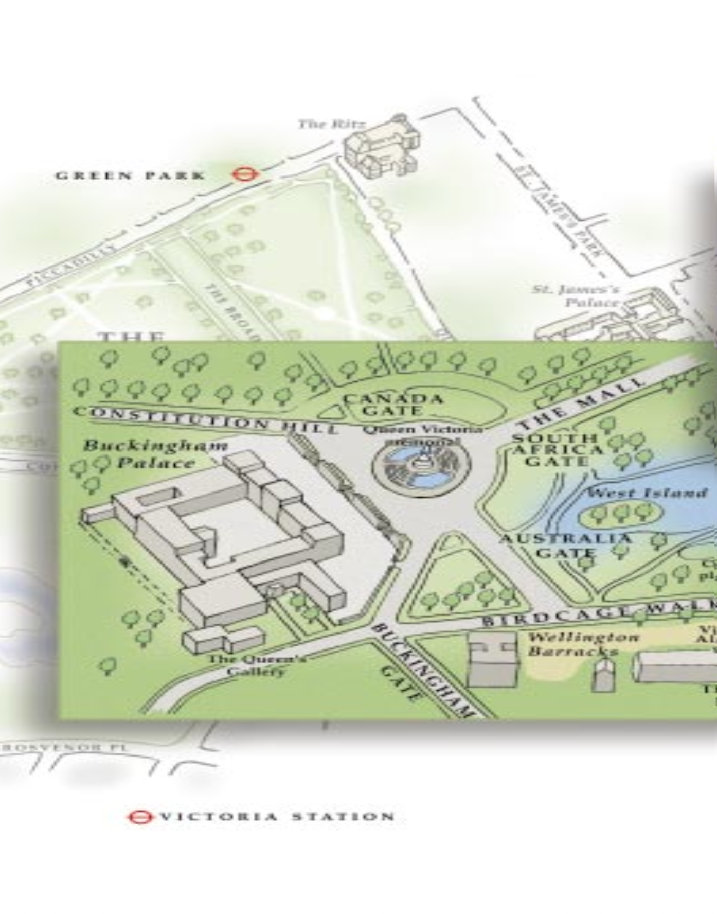 The Mini Map Guide Book for Changing the Guard at Buckingham Palace