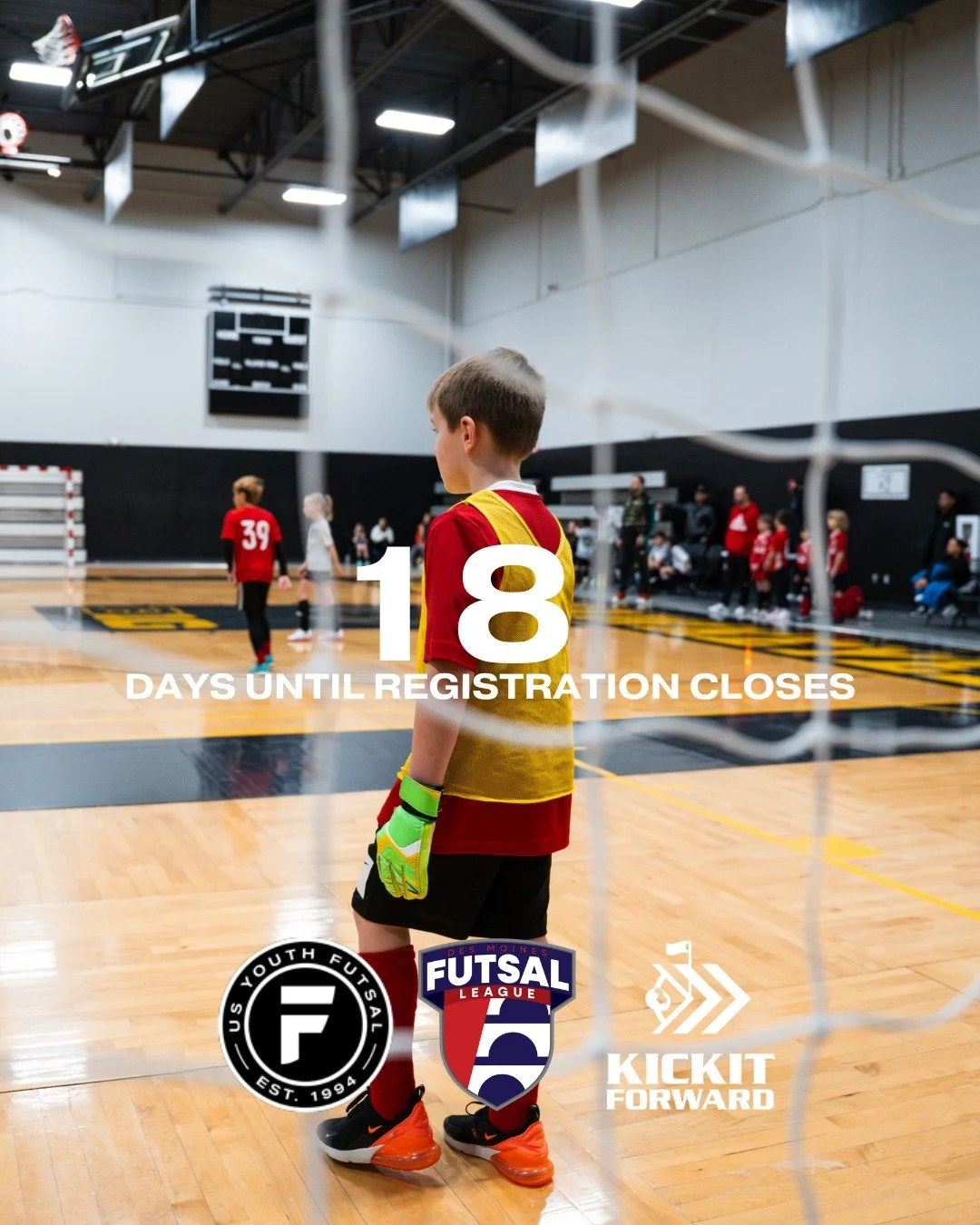 18 days away until registration closes! It is not too late to compete against some of the best futsal teams in Iowa!

#DesMoinesFutsal #KIF #USYF