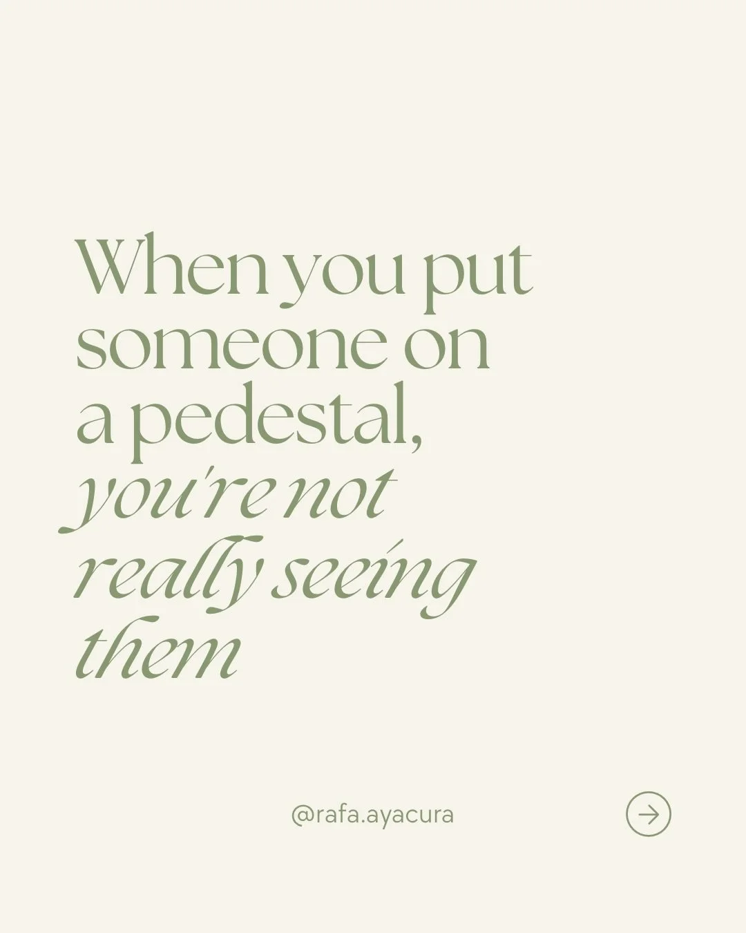 When you put someone on a pedestal, you&rsquo;re not really seeing them.
You&rsquo;re seeing a part of yourself you haven&rsquo;t claimed yet.
We do this with teachers. With partners. With people who seem to have it all figured out.
We look at them a