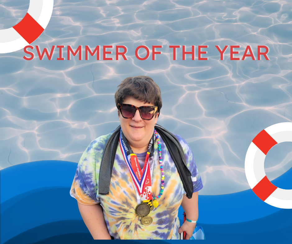 Raven was awarded Swimmer of The Year at Towson University's Special Olympic Competition this year.
