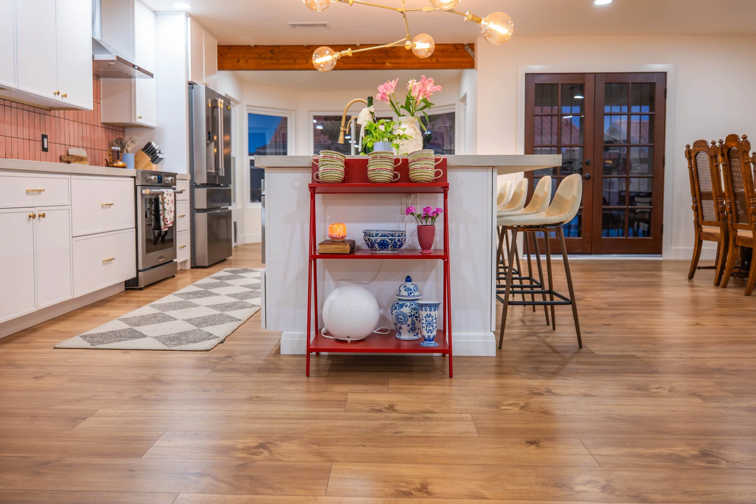 Branding photography of a Phoenix home renovation featuring a modern, fully remodeled kitchen.