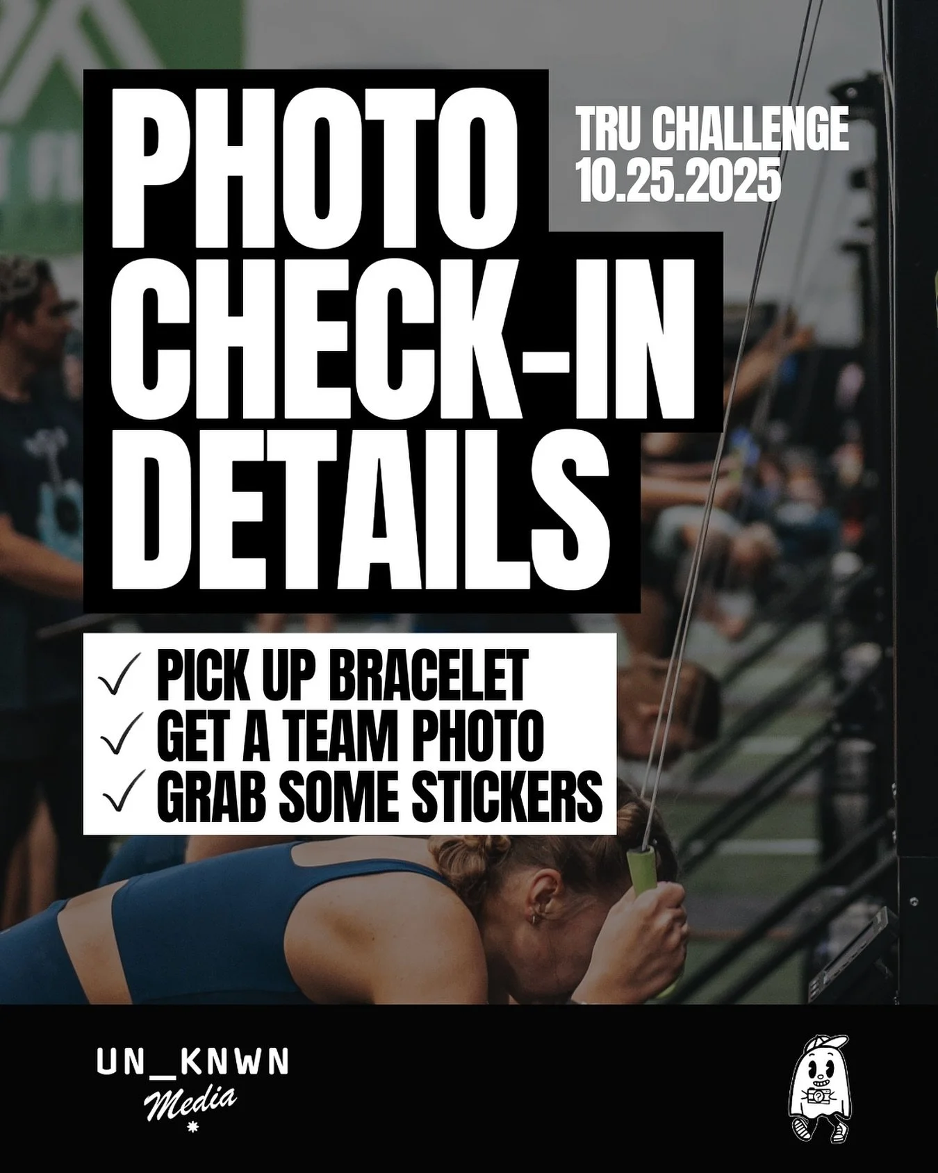 Hey TRU athletes 👋
If you ordered a photo package, come find me during athlete check-in before the comp kicks off!
You’ll:
✔️ Pick up your bracelet
✔️ Get your team photo
✔️ Grab some stickers
Can’t wait to capture all the chaos +